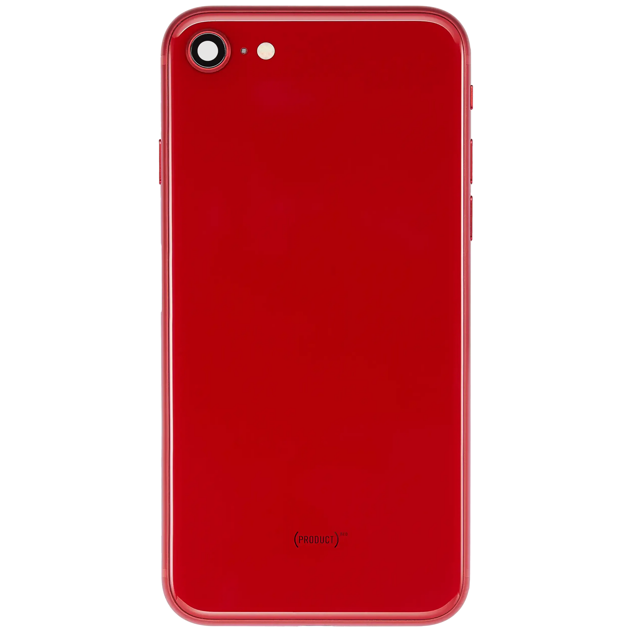Back Housing W/ Charging Port Flex and Small Components Pre-Installed For iPhone SE (2022) (Used OEM) (Pull) (Red)