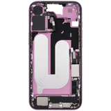 Mid-Frame Housing W/ Charging Port Flex & Small Parts For iPhone 16 Plus (US Version) (Pull) (Pink)