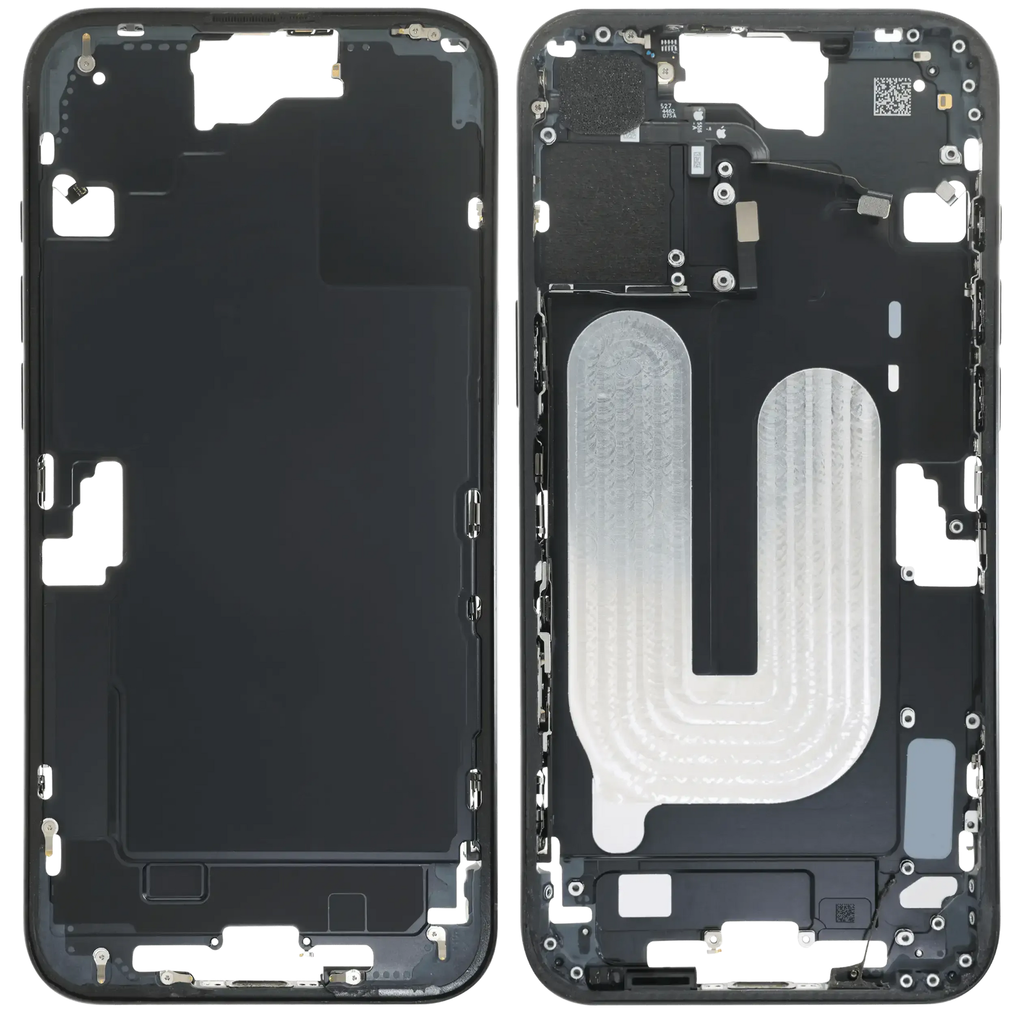Mid-Frame Housing W/ Small Parts For iPhone 16 Plus (US Version) (Pull) (Black)