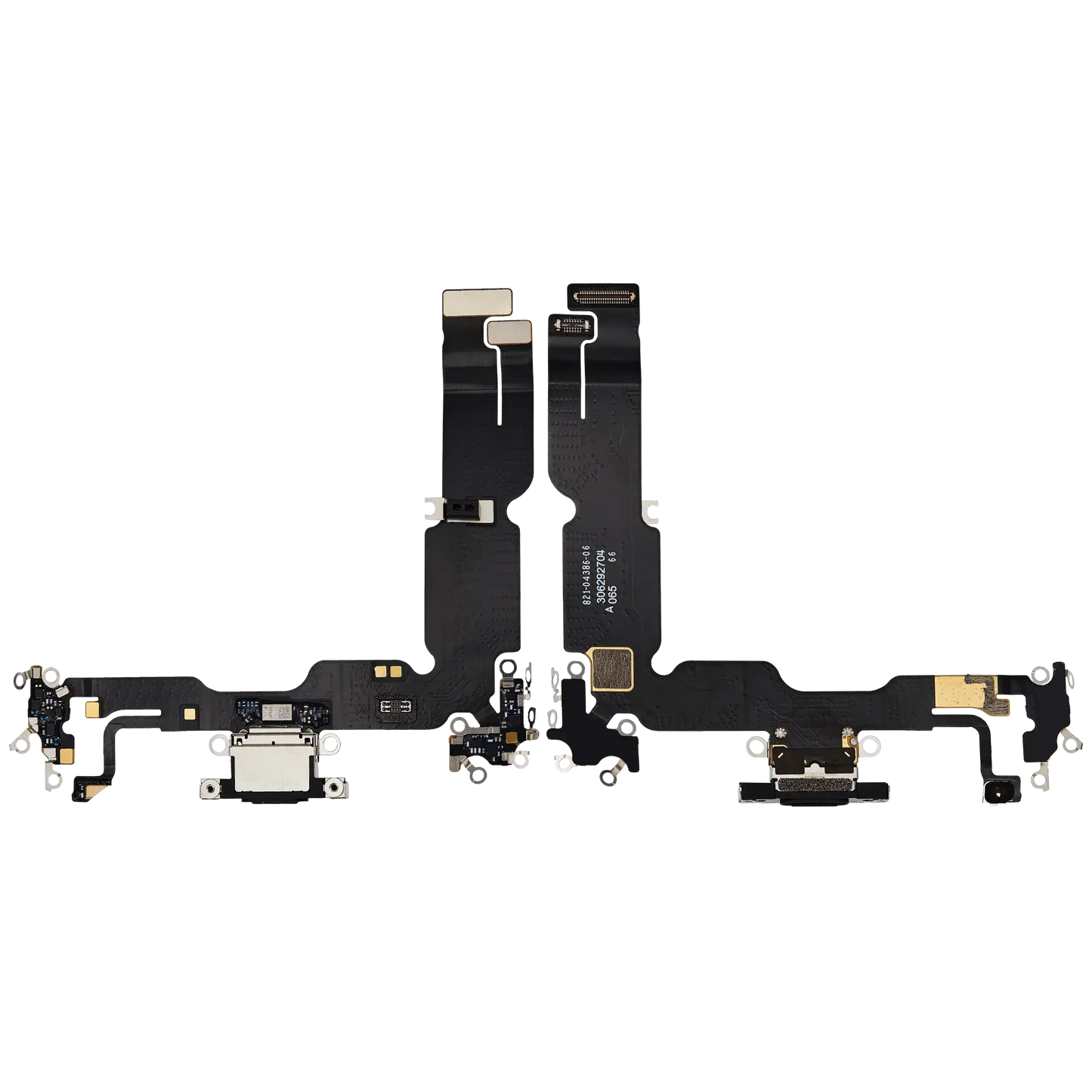 Charging Port Flex Cable For iPhone 15 Plus (Pull) (Black)