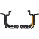 Charging Port Flex Cable For iPhone 14 Pro Max (Pull) (Silver)