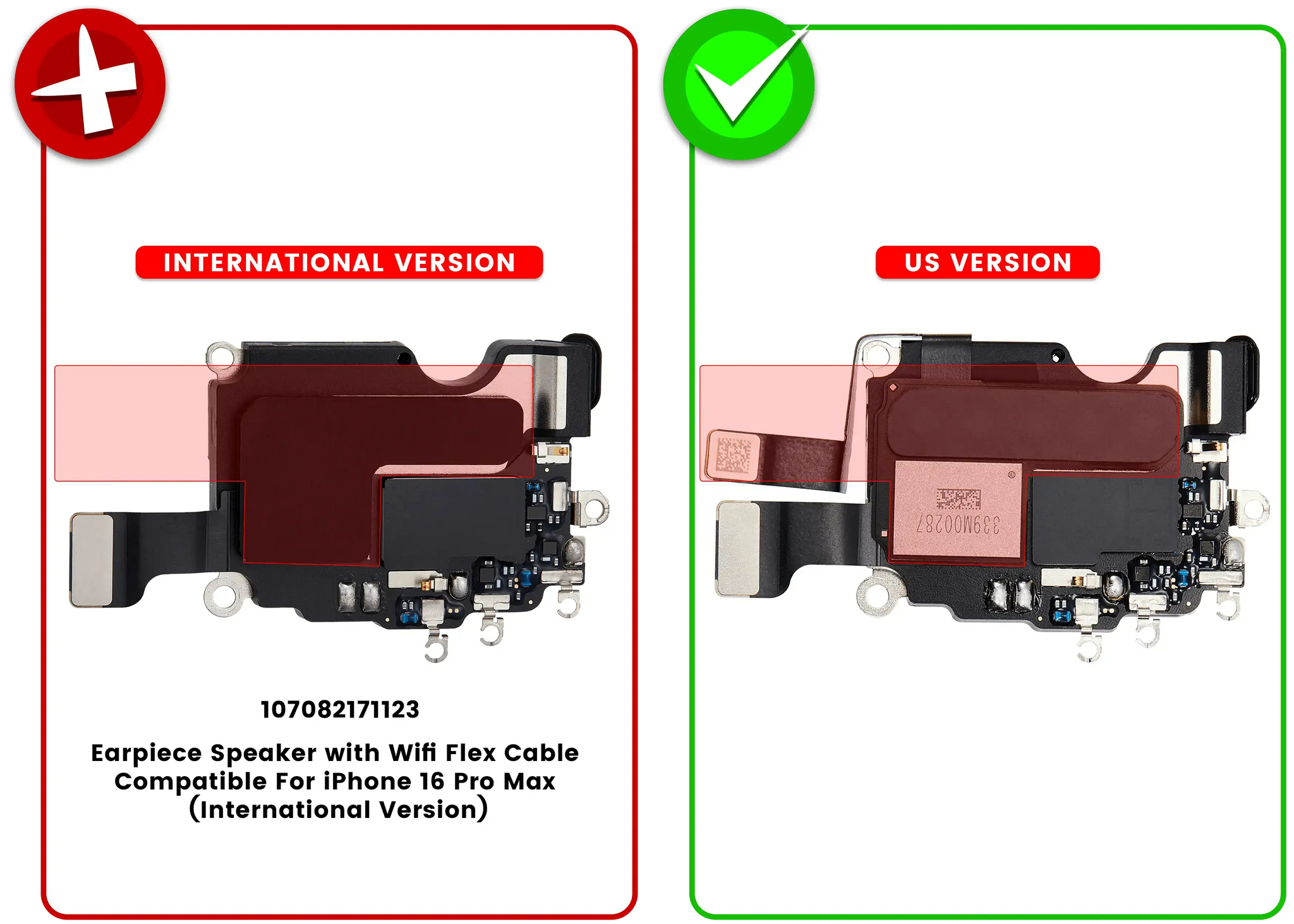 Earpiece Speaker with Wifi Flex Cable For iPhone 16 Pro Max (US Version) (Pull)