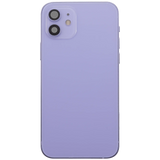 Back Housing W/ Charging Port Flex & Small Parts For iPhone 12 (US Version) (Used OEM) (Pull) (Purple)