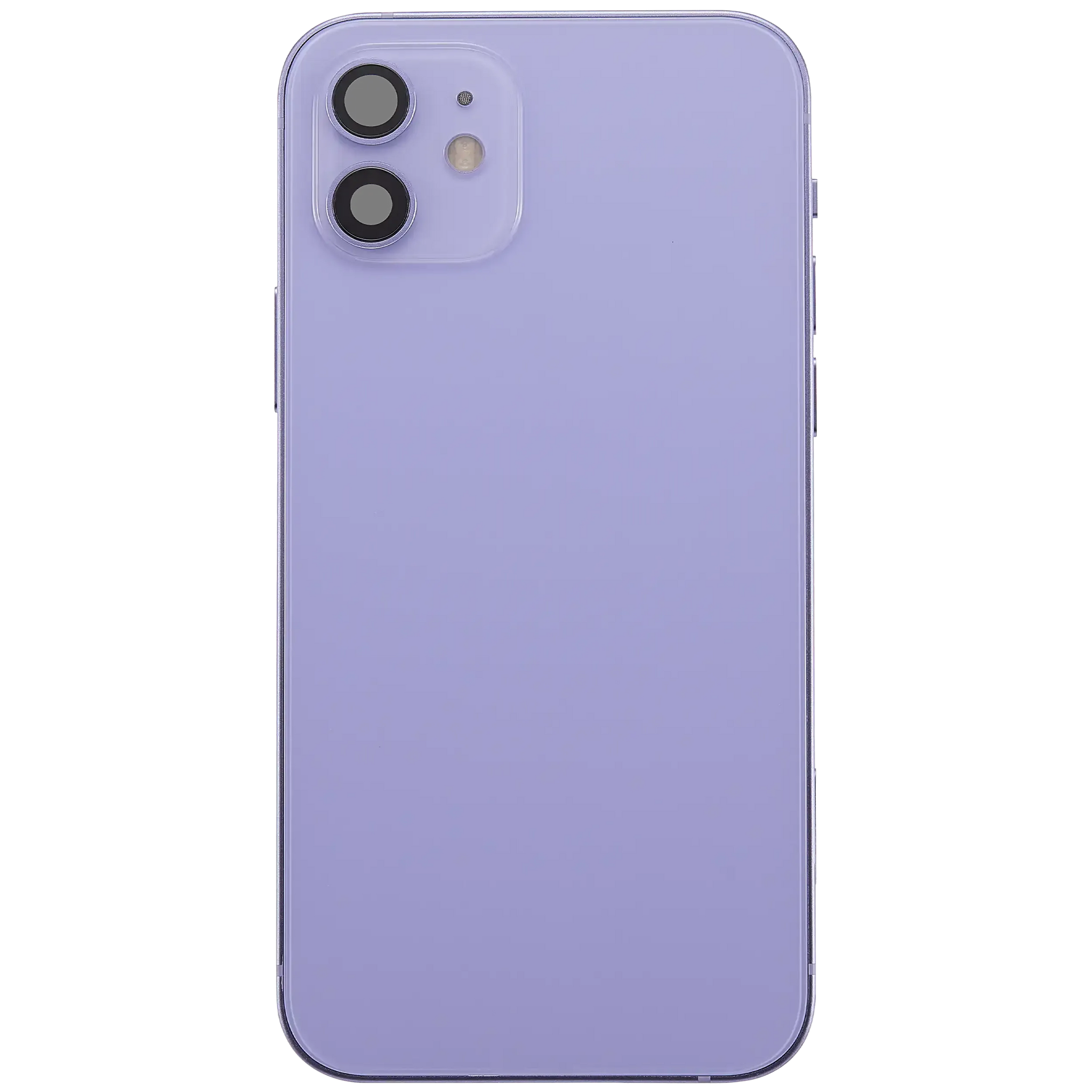 Back Housing W/ Charging Port Flex & Small Parts For iPhone 12 (US Version) (Used OEM) (Pull) (Purple)