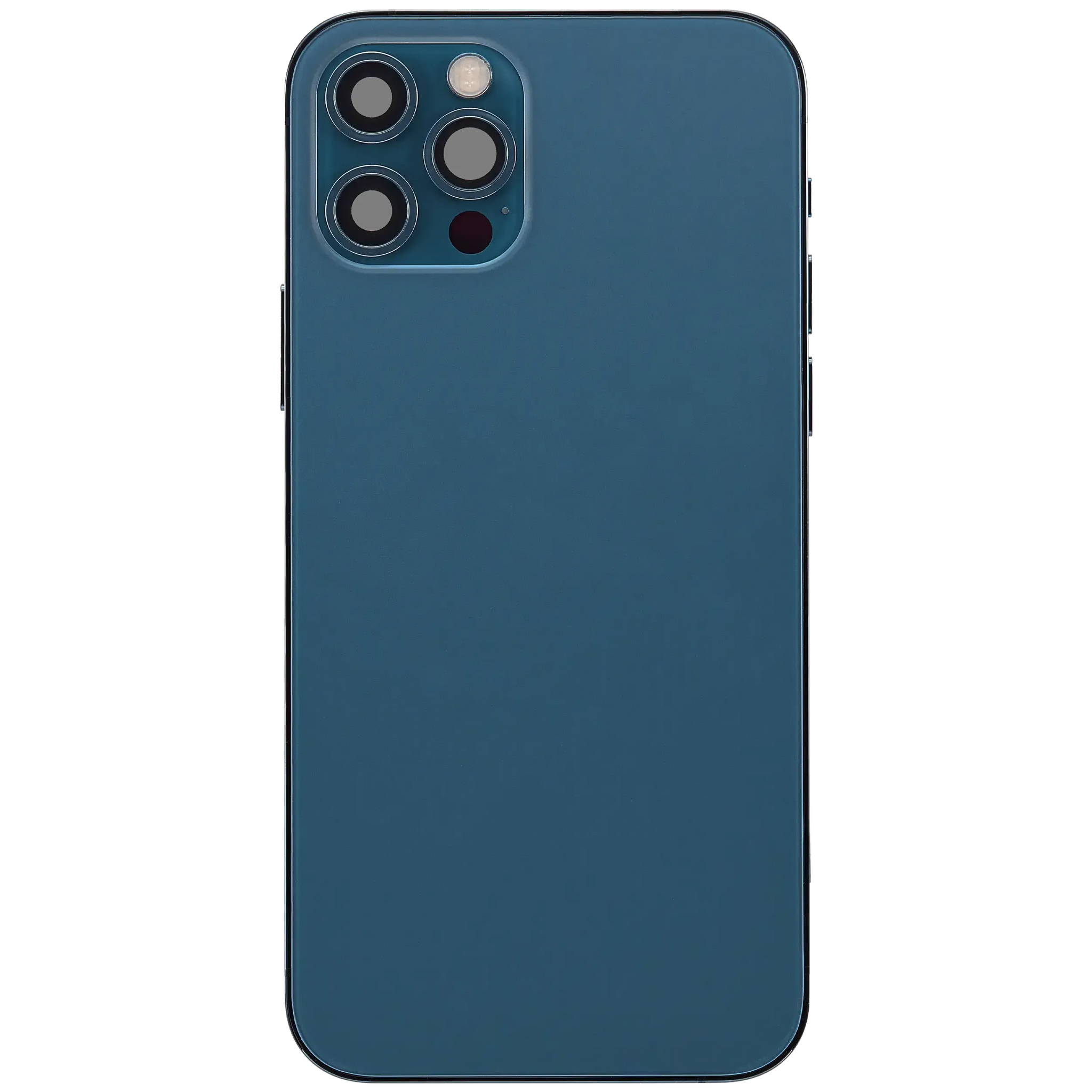 Back Housing W/ Charging Port Flex & Small Parts For iPhone 12 Pro (EU / Global Version) (Used OEM) (Pull) (Pacific Blue)