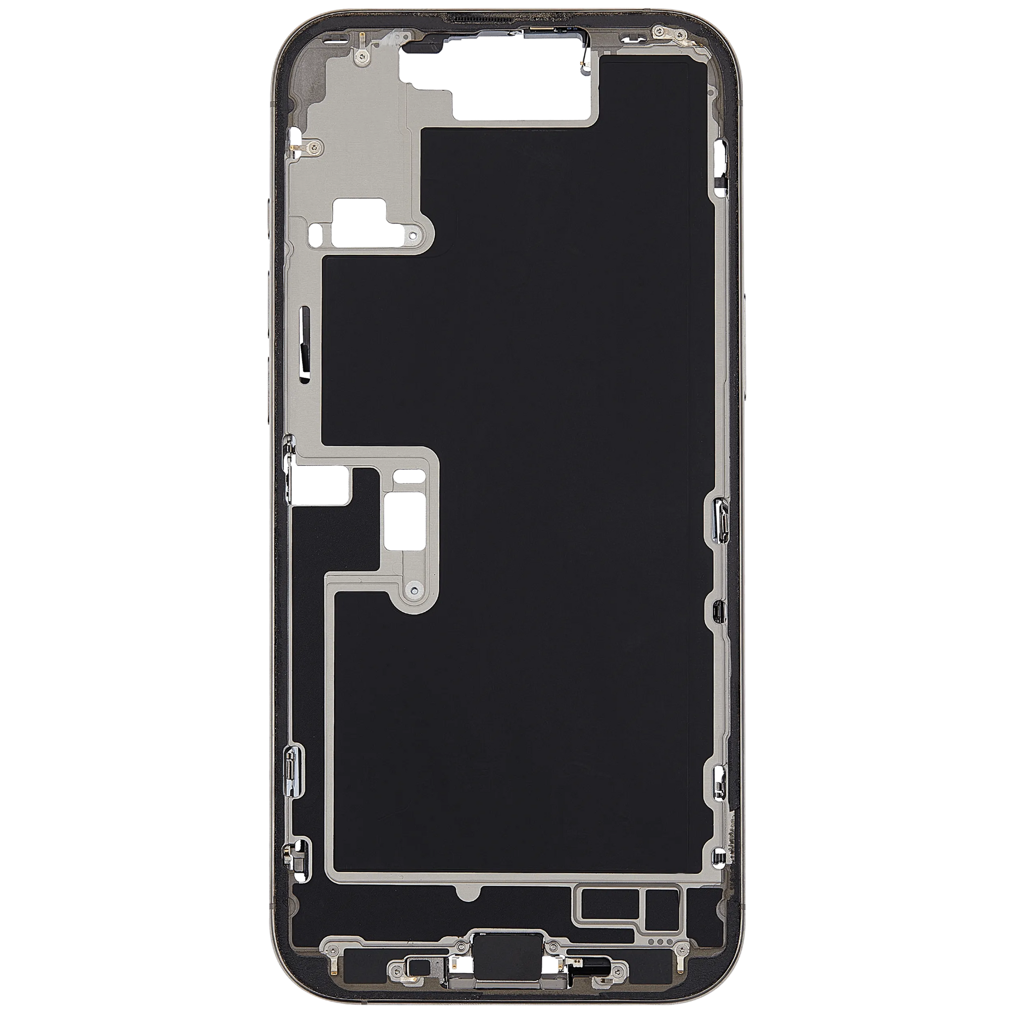 Mid-Frame Housing W/ Charging Port Flex & Small Parts For iPhone 16 Pro Max (US Version) (Pull) (Natural Titanium)