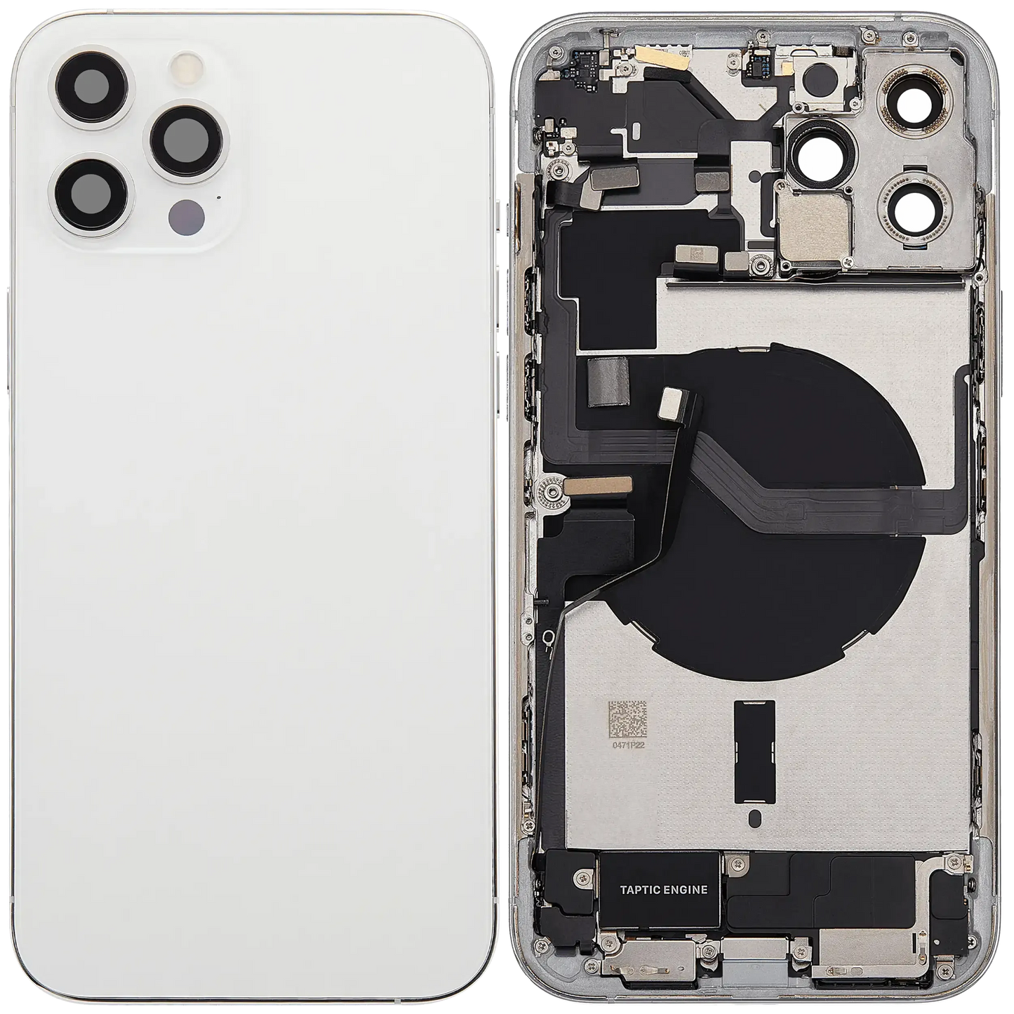 Back Housing W/ Charging Port Flex & Small Parts For iPhone 12 Pro Max (EU / Global Version) (Used OEM) (Pull) (Gold)