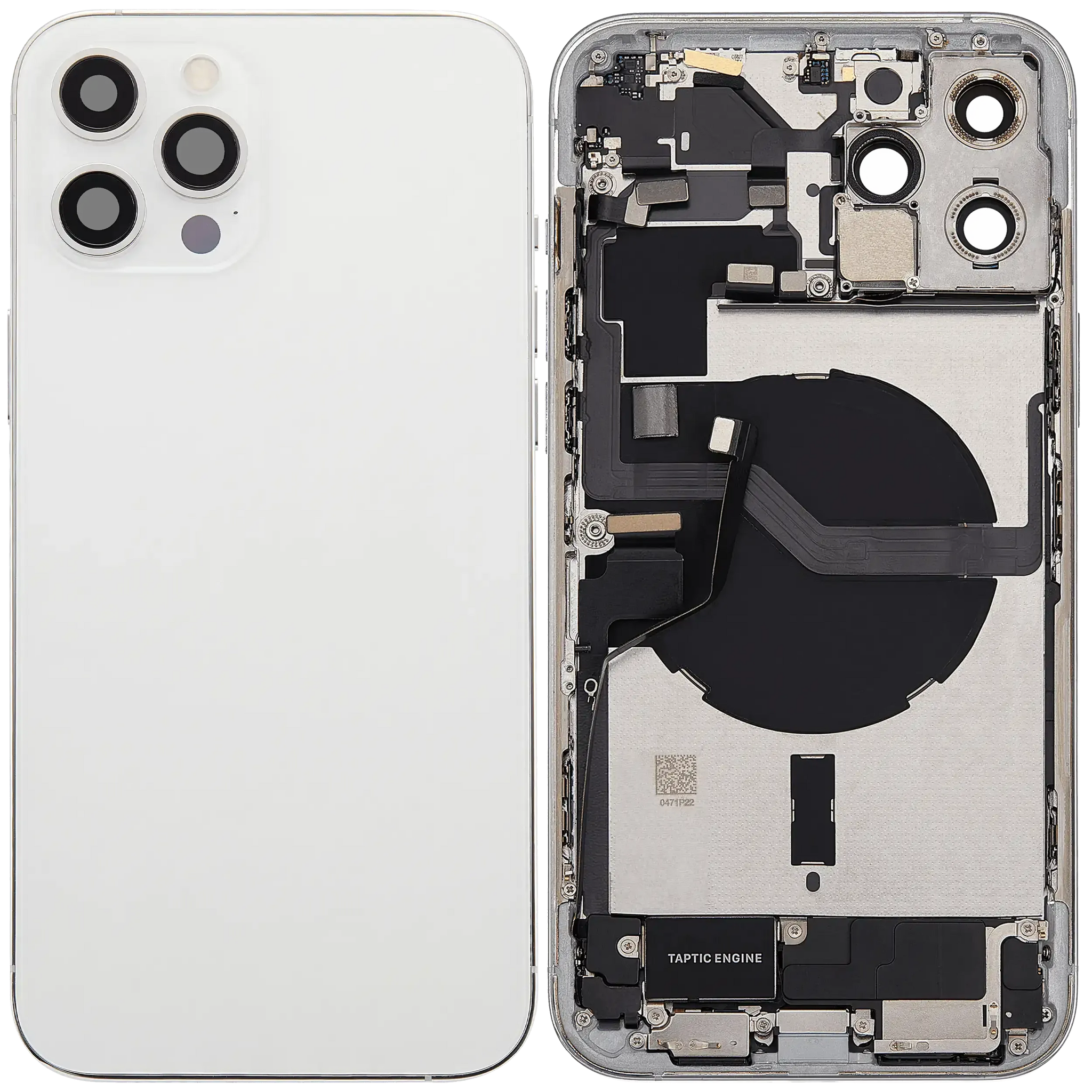 Back Housing W/ Charging Port Flex & Small Parts For iPhone 12 Pro Max (EU / Global Version) (Used OEM) (Pull) (Gold)