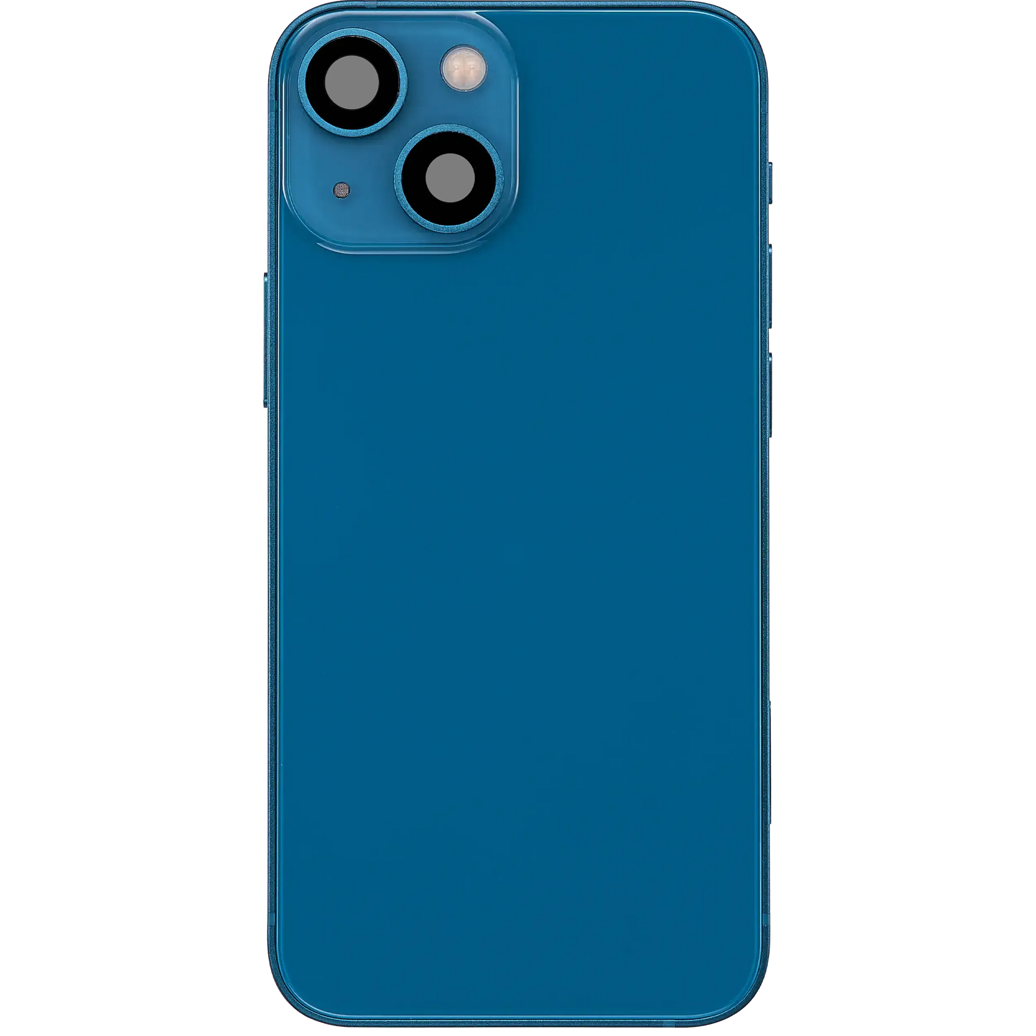 Back Housing W/ Charging Port Flex & Small Parts For iPhone 13 Mini (US Version) (Used OEM) (Pull) (Blue)