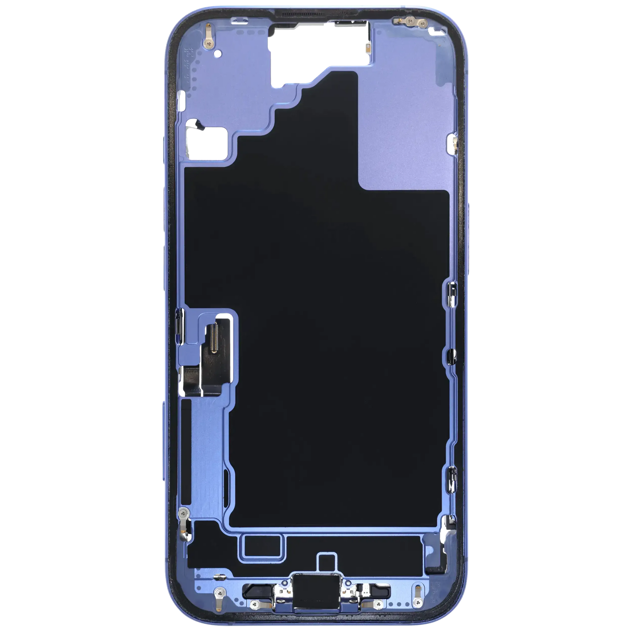 Mid-Frame Housing W/ Charging Port Flex & Small Parts For iPhone 16 (EU / Global Version) (Pull) (Ultramarine)