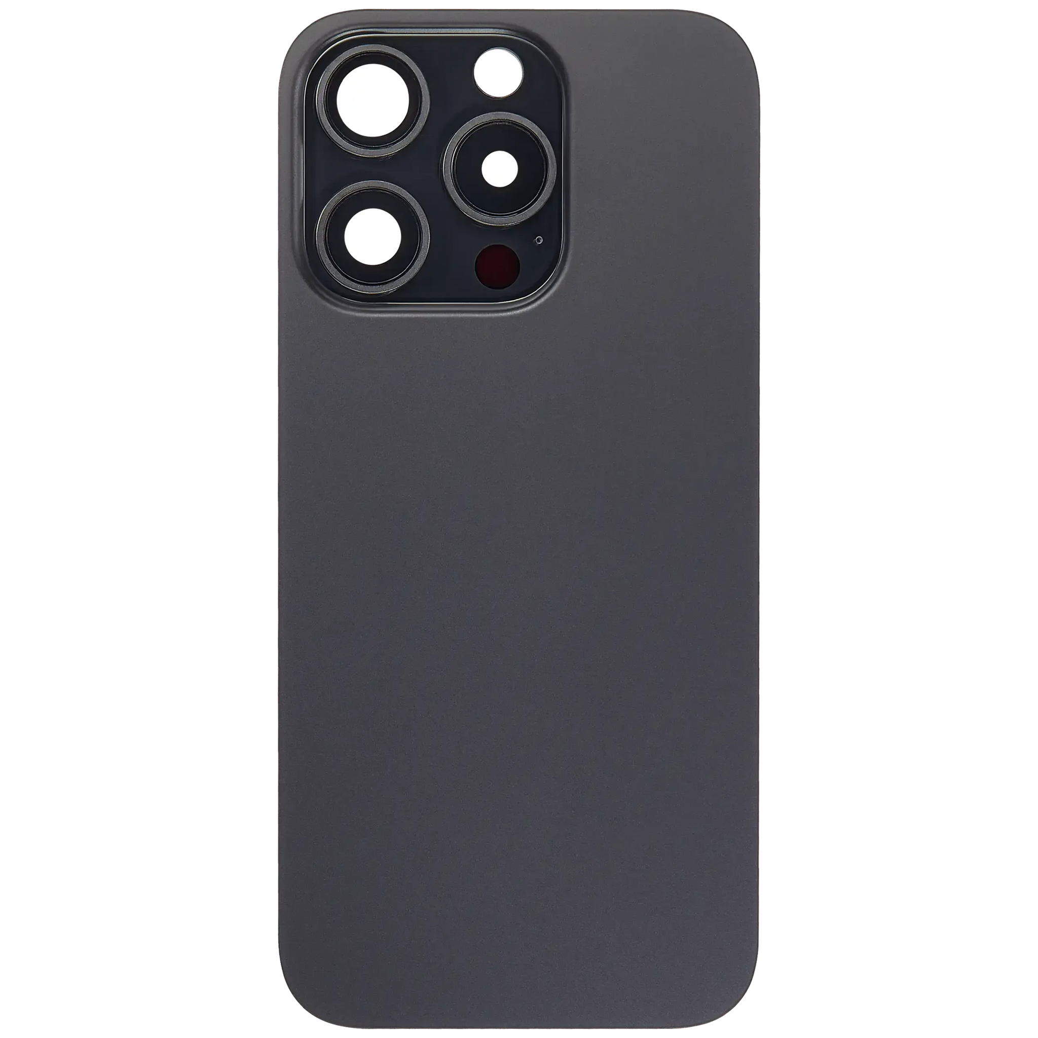 Back Glass w/ MagSafe Magnet For iPhone 15 Pro (Aftermarket) (Black Titanium) (No Logo)