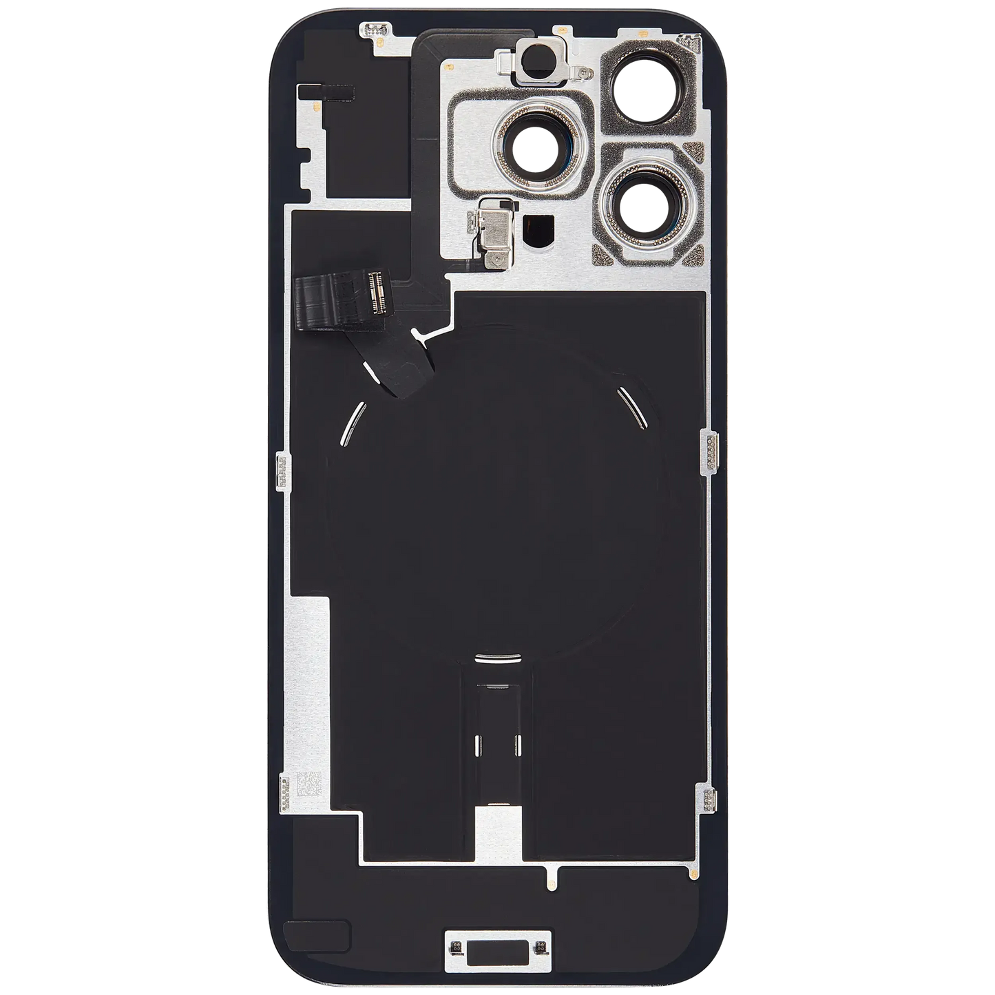 Back Glass w/ MagSafe Magnet & NFC & Flashlight Flex For iPhone 16 Pro Max (Pull) (Black Titanium)