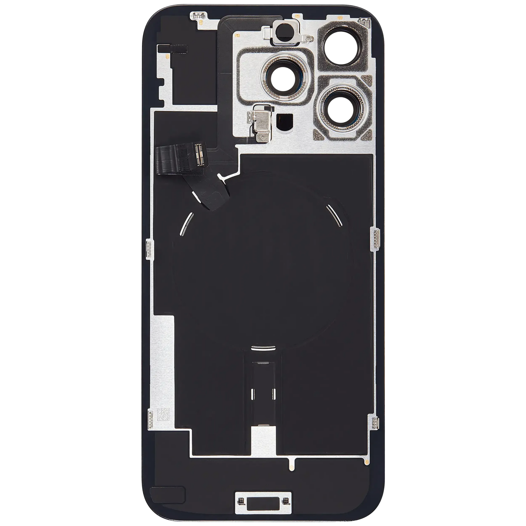 Back Glass w/ MagSafe Magnet & NFC & Flashlight Flex For iPhone 16 Pro Max (Pull) (Black Titanium)