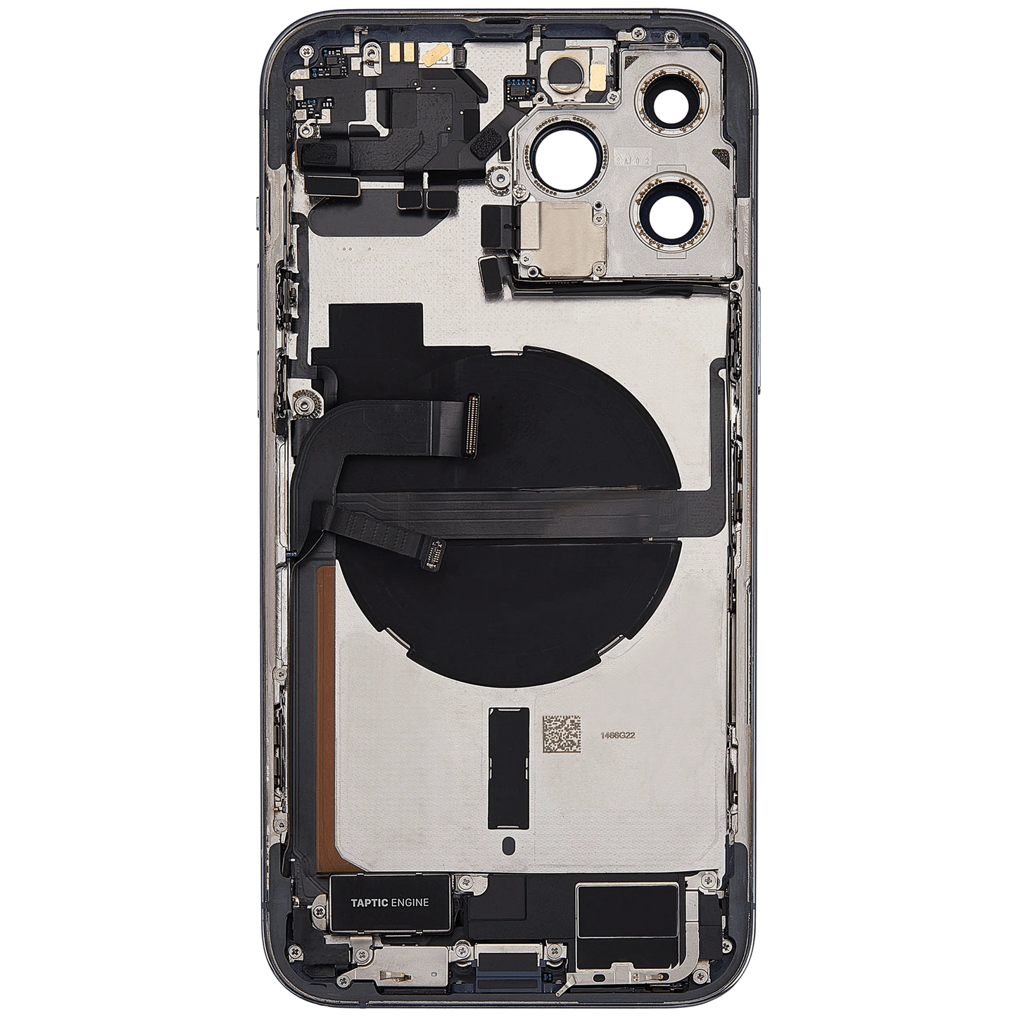 Back Housing W/ Charging Port Flex & Small Parts For iPhone 13 Pro Max (US Version) (Used OEM) (Pull) (Sierra Blue)