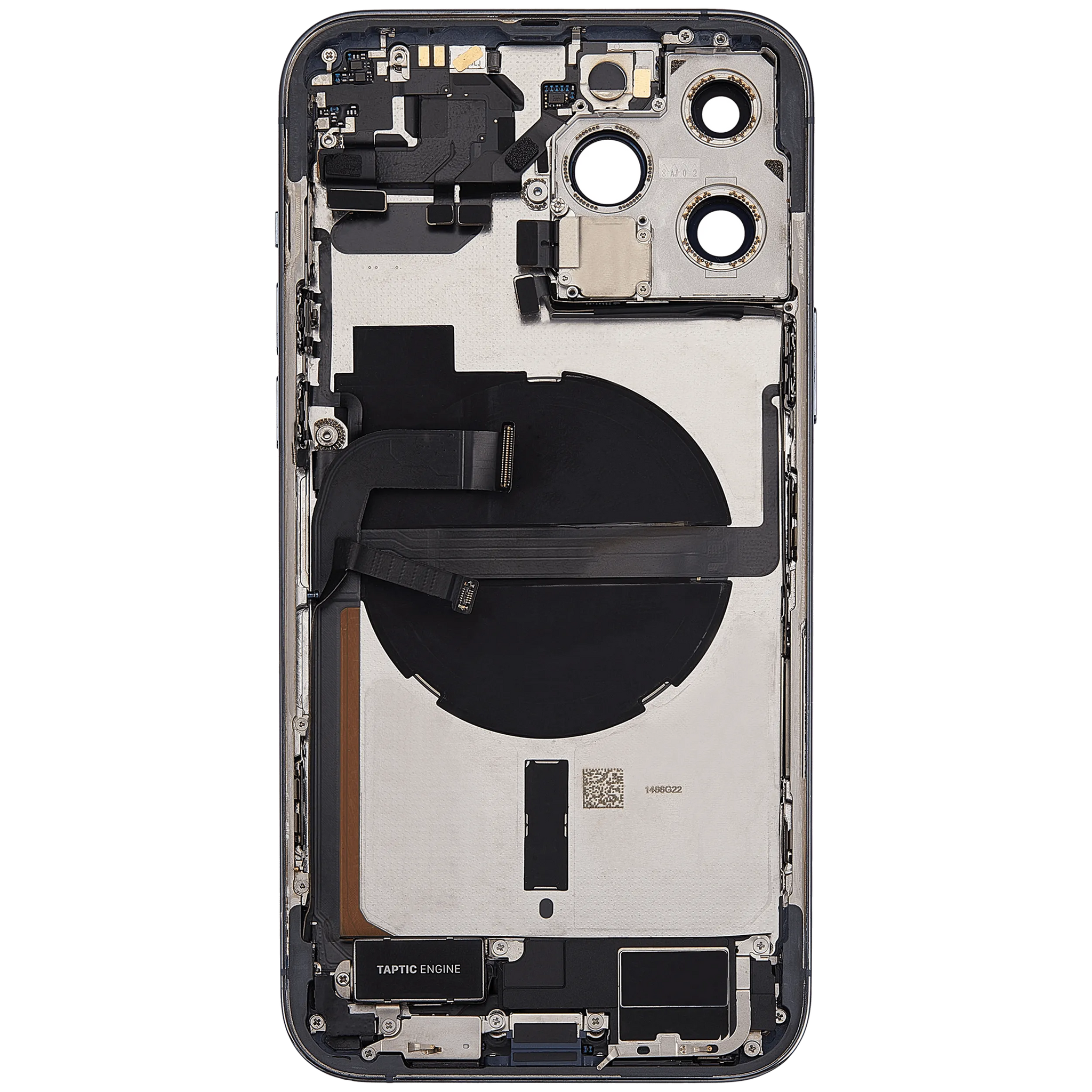 Back Housing W/ Charging Port Flex & Small Parts For iPhone 13 Pro Max (US Version) (Used OEM) (Pull) (Sierra Blue)
