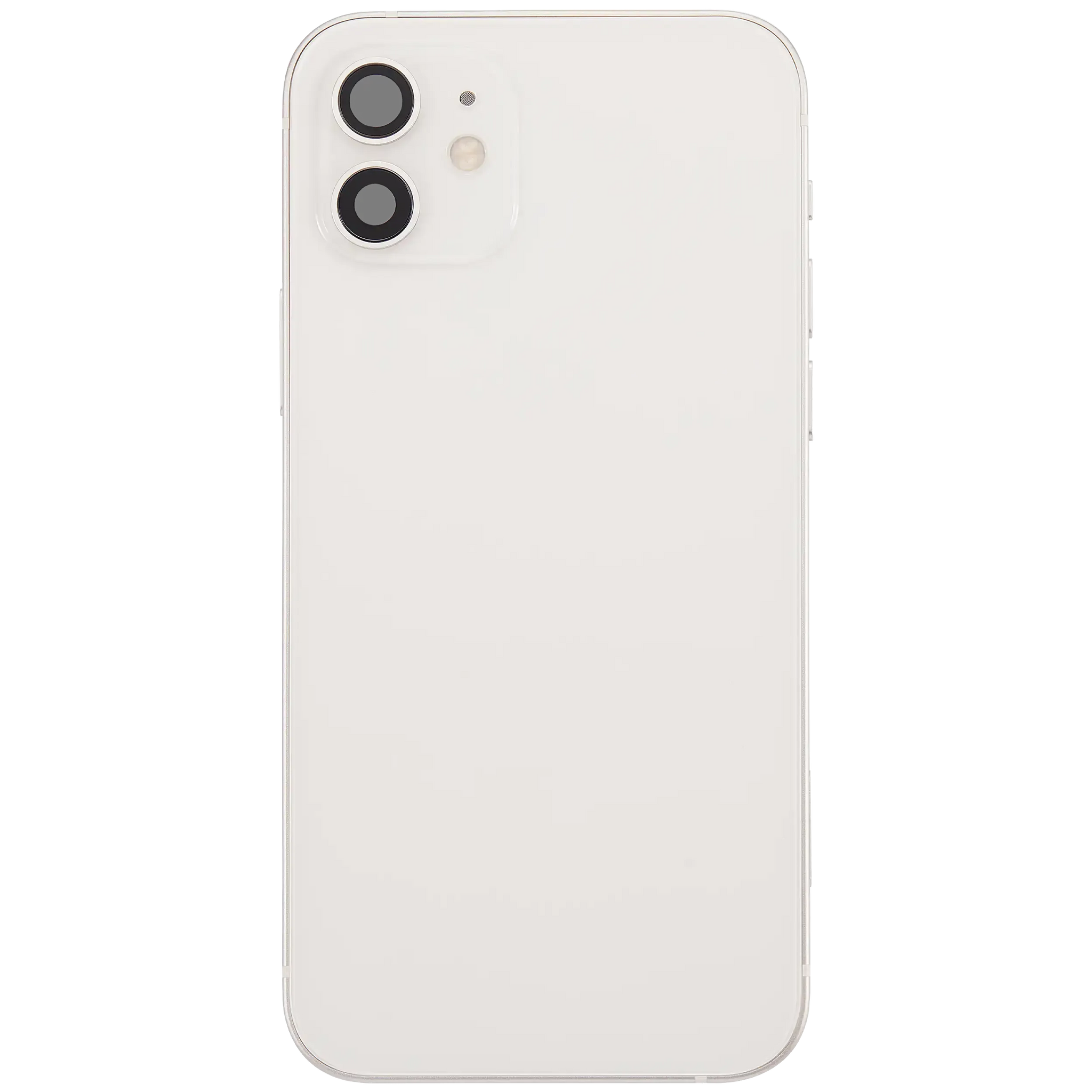 Back Housing W/ Charging Port Flex & Small Parts For iPhone 12 (US Version) (Used OEM) (Pull) (White)