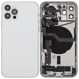 Back Housing W/ Charging Port Flex & Small Parts For iPhone 12 Pro (US Version) (Pull) (Silver)