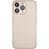 Back Housing W/ Charging Port Flex & Small Parts For iPhone 13 Pro (EU / Global Version) (Used OEM) (Pull) (Gold)