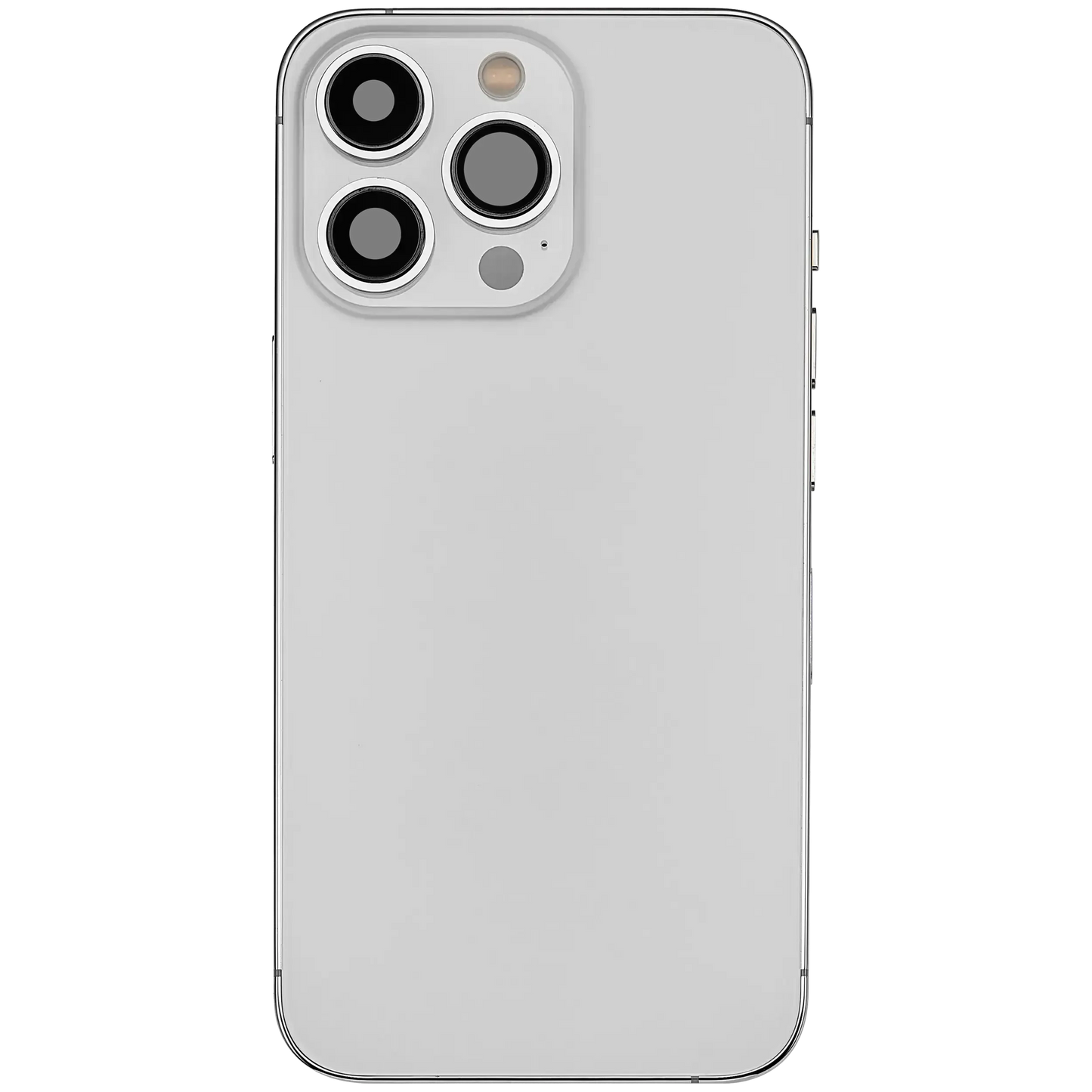 Back Housing W/ Charging Port Flex & Small Parts For iPhone 13 Pro (EU / Global Version) (Used OEM) (Pull) (Silver)