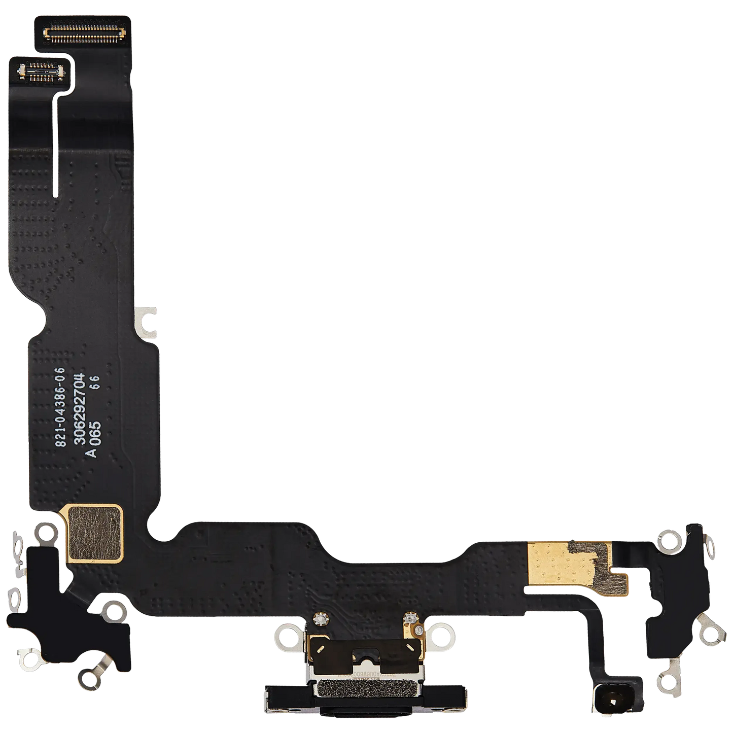 Charging Port Flex Cable For iPhone 15 Plus (Pull) (Black)