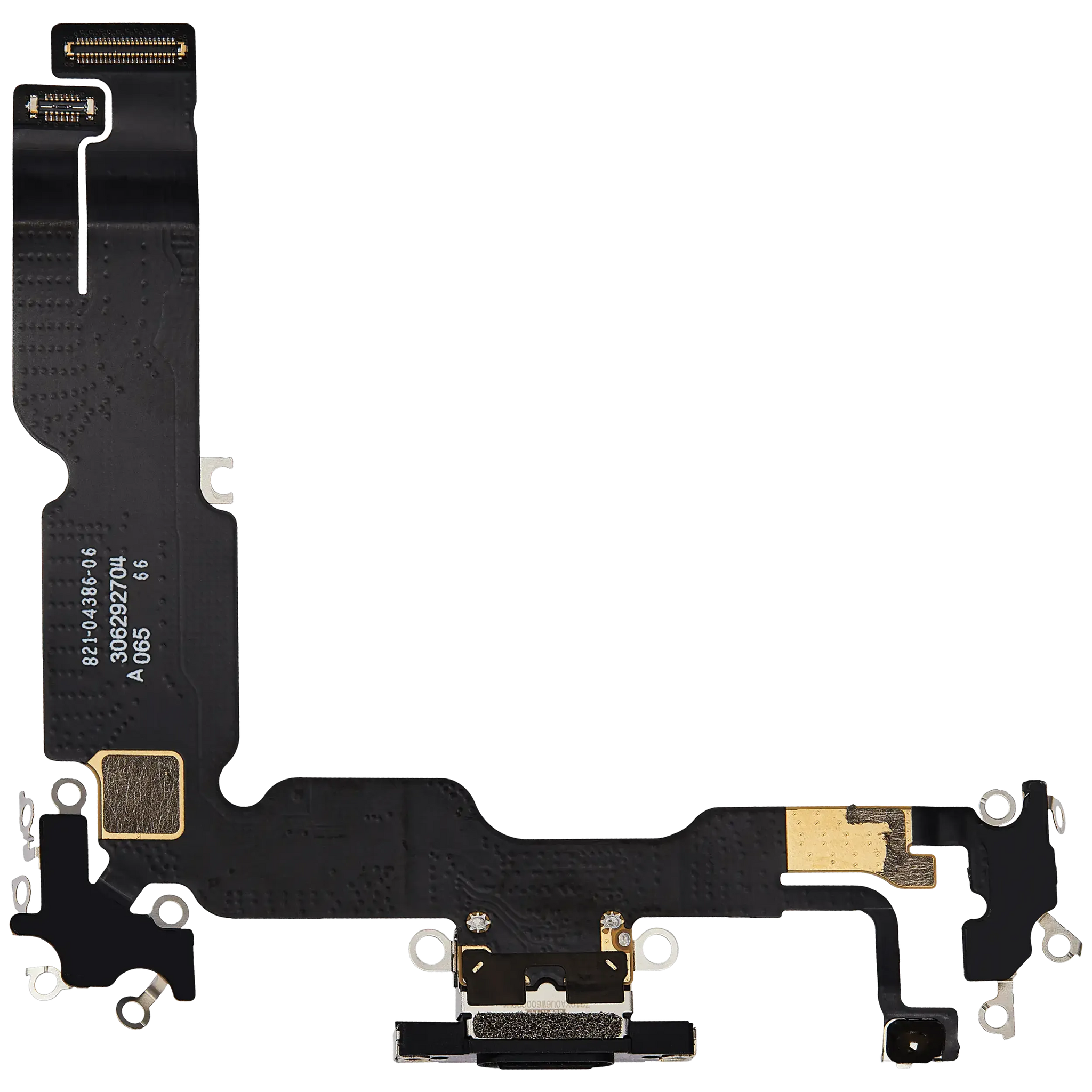 Charging Port Flex Cable For iPhone 15 Plus (Pull) (Black)
