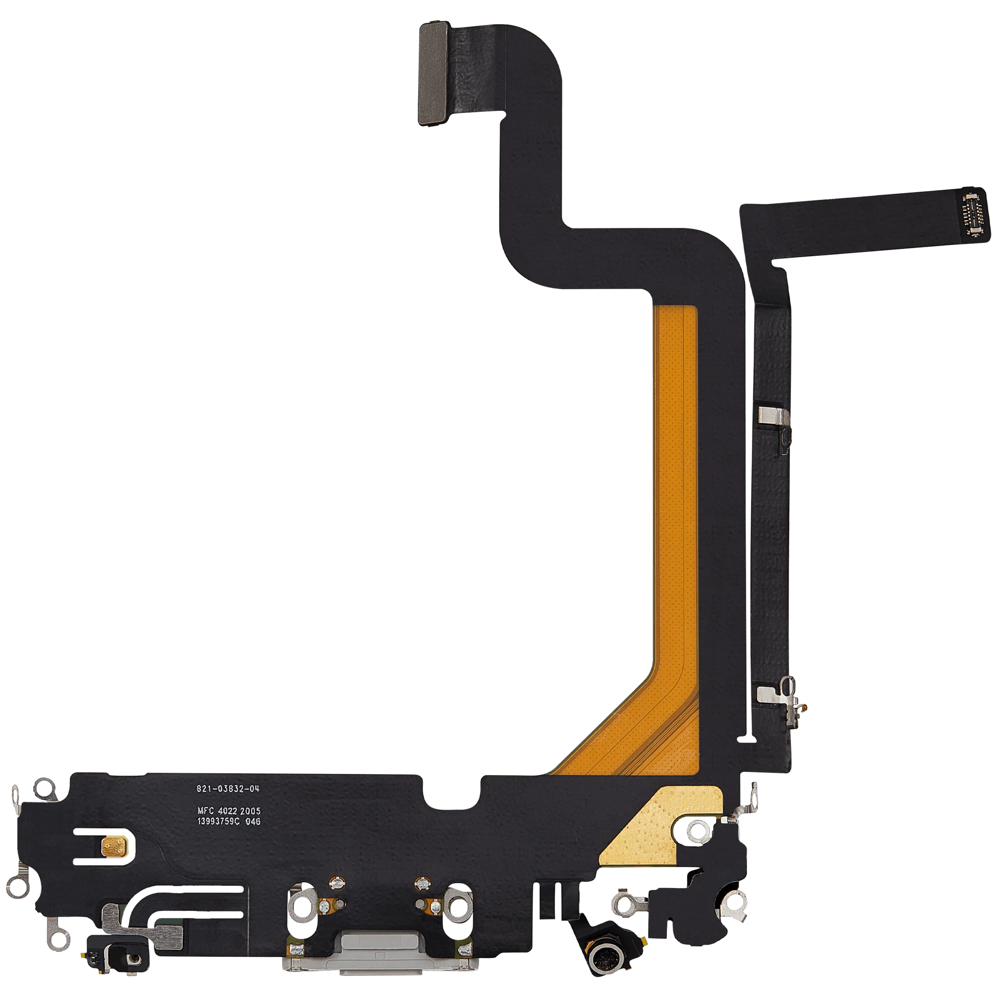 Charging Port Flex Cable For iPhone 14 Pro Max (Pull) (Silver)