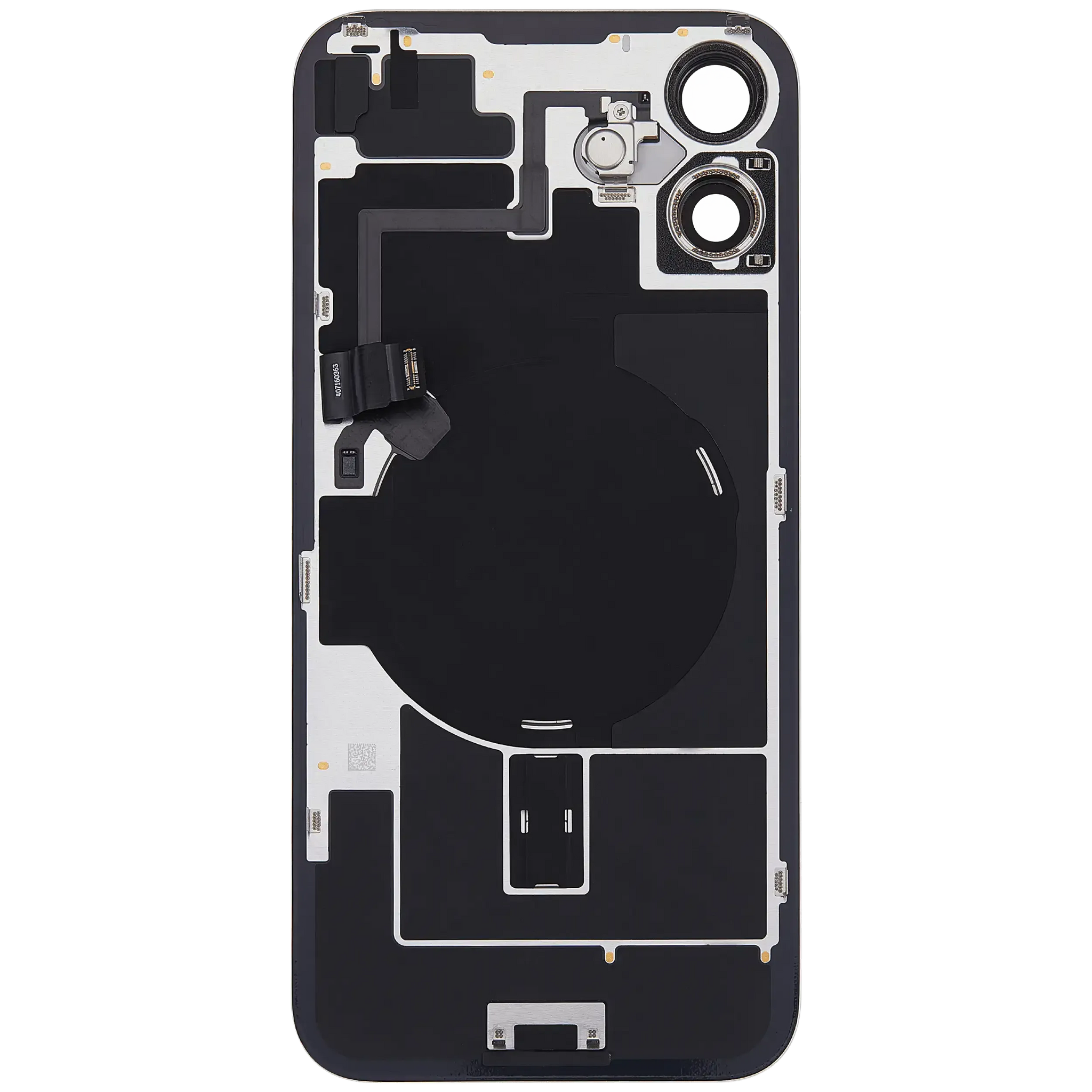 Back Glass w/ MagSafe Magnet & NFC & Flashlight Flex For iPhone 16 Plus (Pull) (White)