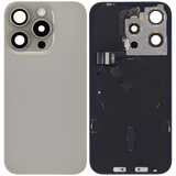 Back Glass w/ MagSafe Magnet & NFC & Flashlight Flex For iPhone 15 Pro (Pull) (Natural Titanium)