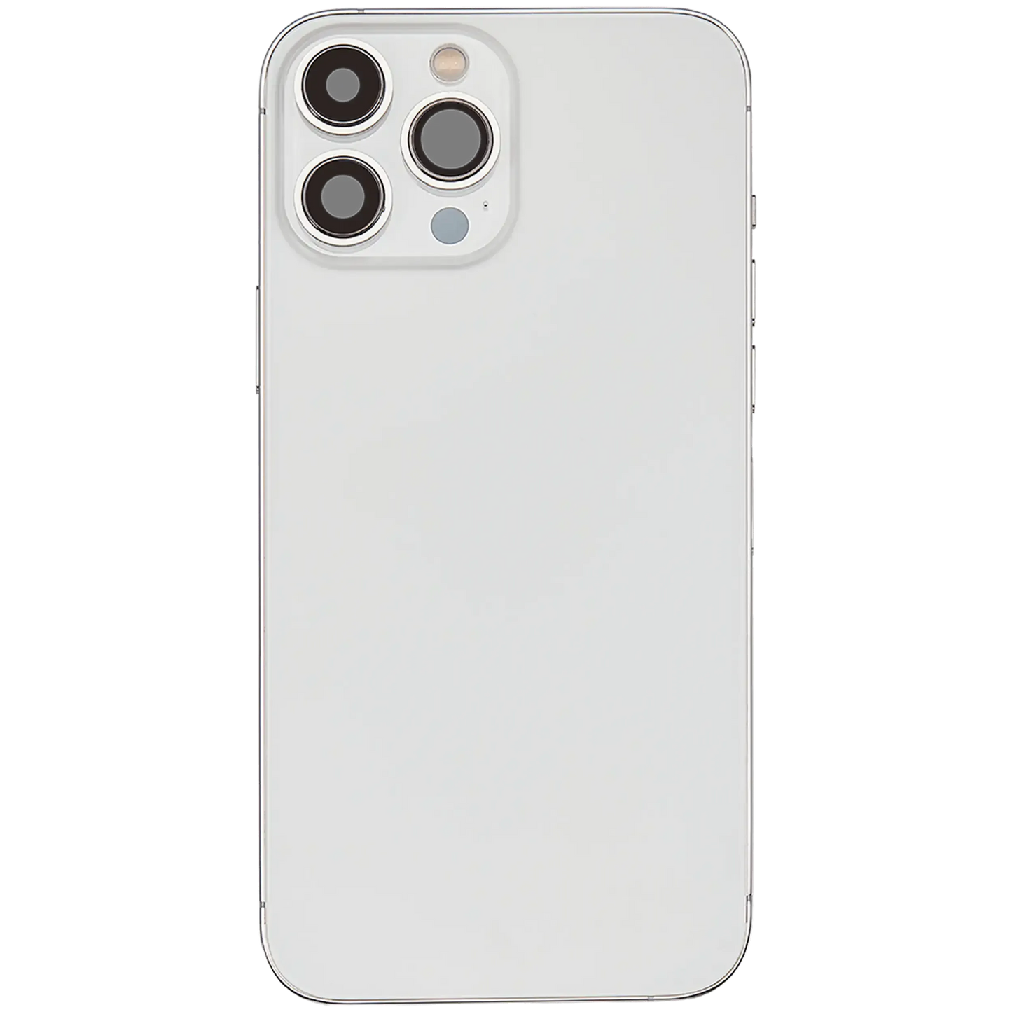 Back Housing W/ Charging Port Flex & Small Parts For iPhone 13 Pro Max (US Version) (Used OEM) (Pull) (Silver)