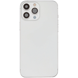 Back Housing W/ Charging Port Flex & Small Parts For iPhone 13 Pro Max (US Version) (Used OEM) (Pull) (Silver)