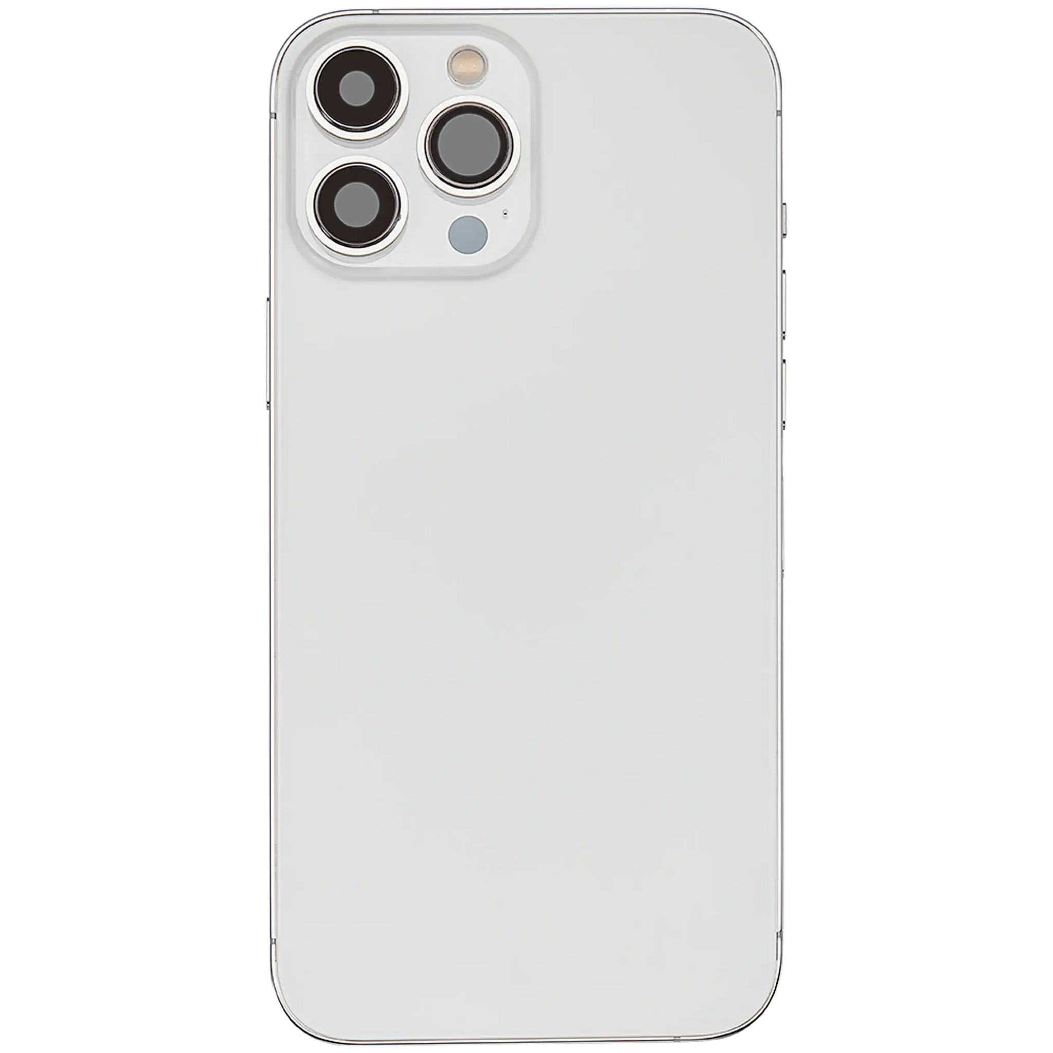 Back Housing W/ Charging Port Flex & Small Parts For iPhone 13 Pro Max (US Version) (Used OEM) (Pull) (Silver)