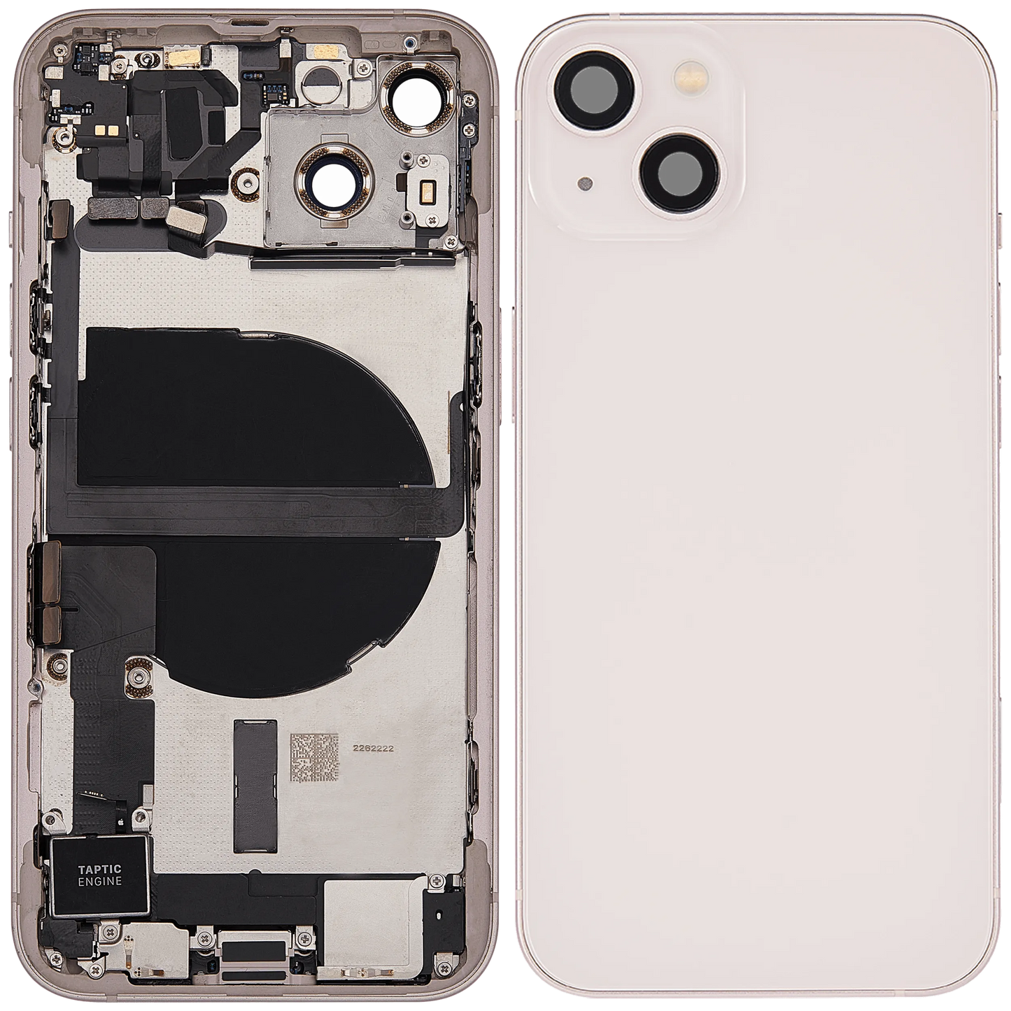 Back Housing W/ Charging Port Flex & Small Parts For iPhone 13 (EU / Global Version) (Pull) (Pink)