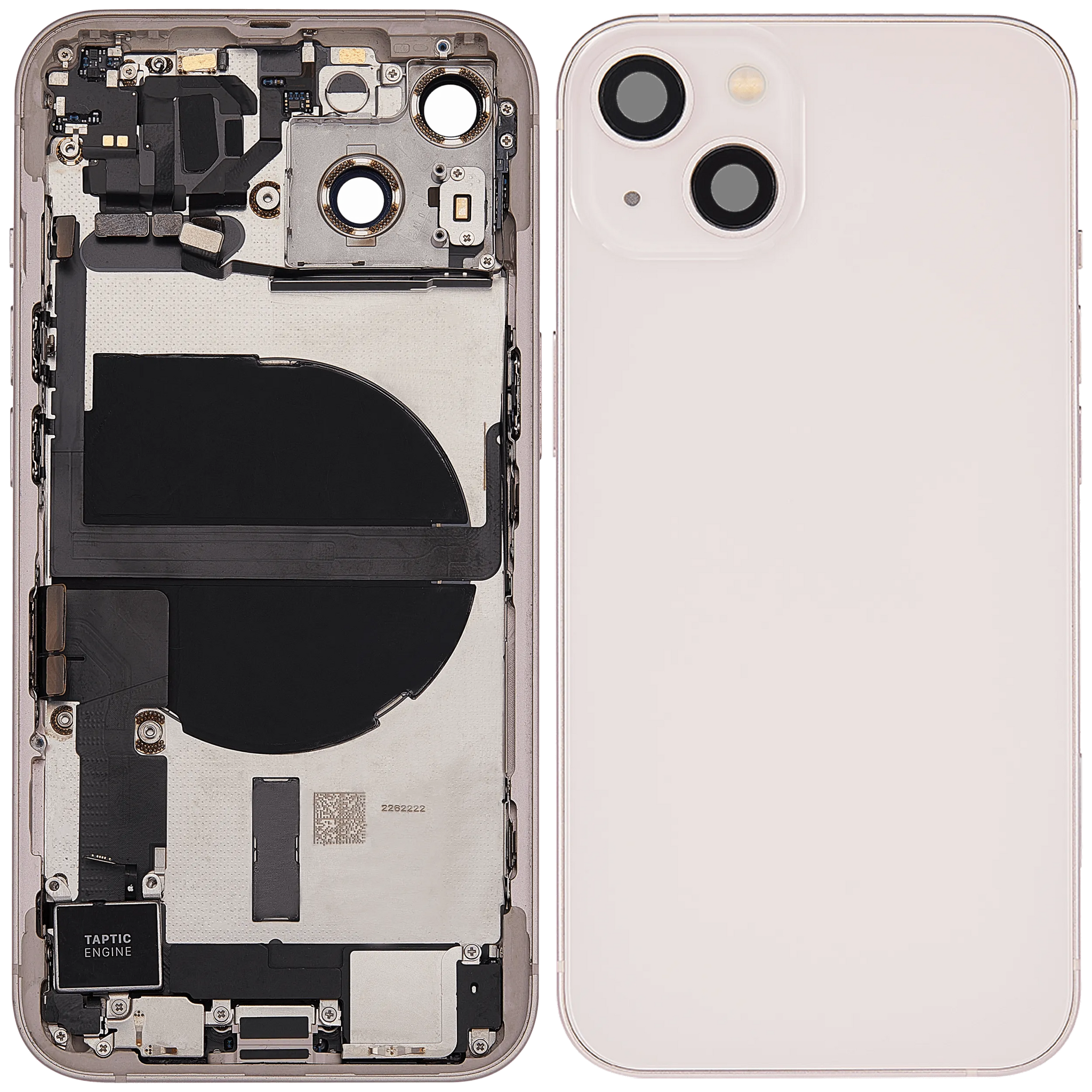 Back Housing W/ Charging Port Flex & Small Parts For iPhone 13 (EU / Global Version) (Pull) (Pink)