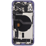 Back Housing W/ Charging Port Flex & Small Parts For iPhone 12 (US Version) (Used OEM) (Pull) (Purple)
