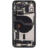 Back Housing W/ Charging Port Flex & Small Parts For iPhone 12 (US Version) (Used OEM) (Pull) (Black)