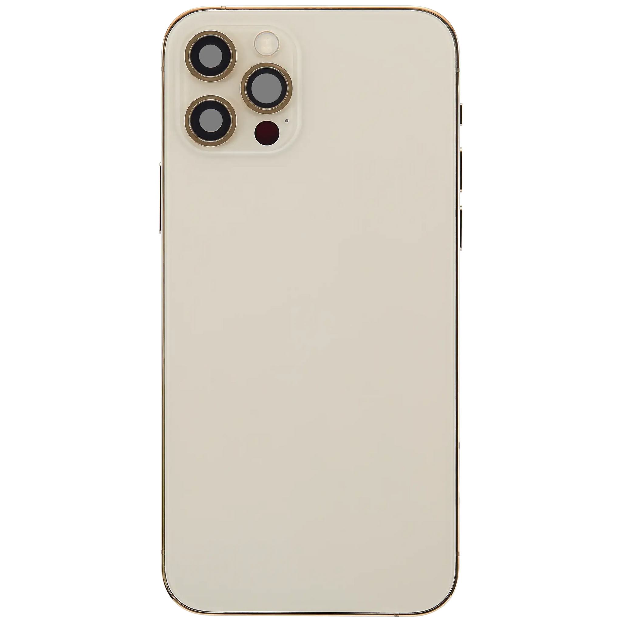 Back Housing W/ Charging Port Flex & Small Parts For iPhone 12 Pro (EU / Global Version) (Used OEM) (Pull) (Gold)
