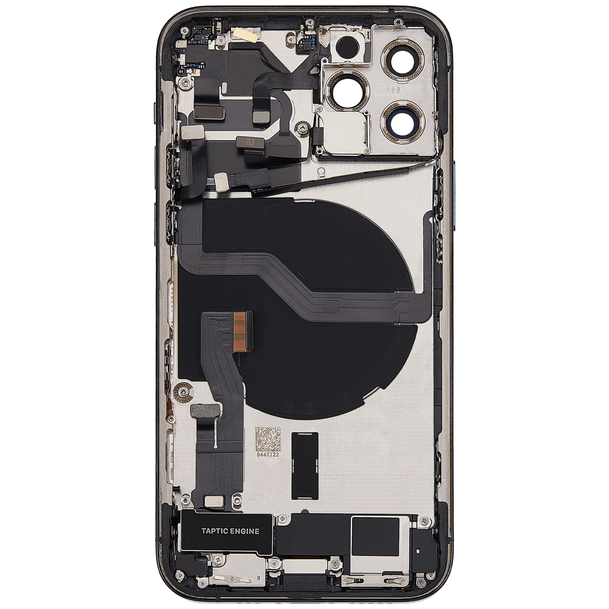Back Housing W/ Charging Port Flex & Small Parts For iPhone 12 Pro (EU / Global Version) (Used OEM) (Pull) (Pacific Blue)