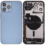 Back Housing W/ Small Parts For iPhone 13 Pro Max (EU / Global Version) (Used OEM) (Pull) (Sierra Blue)