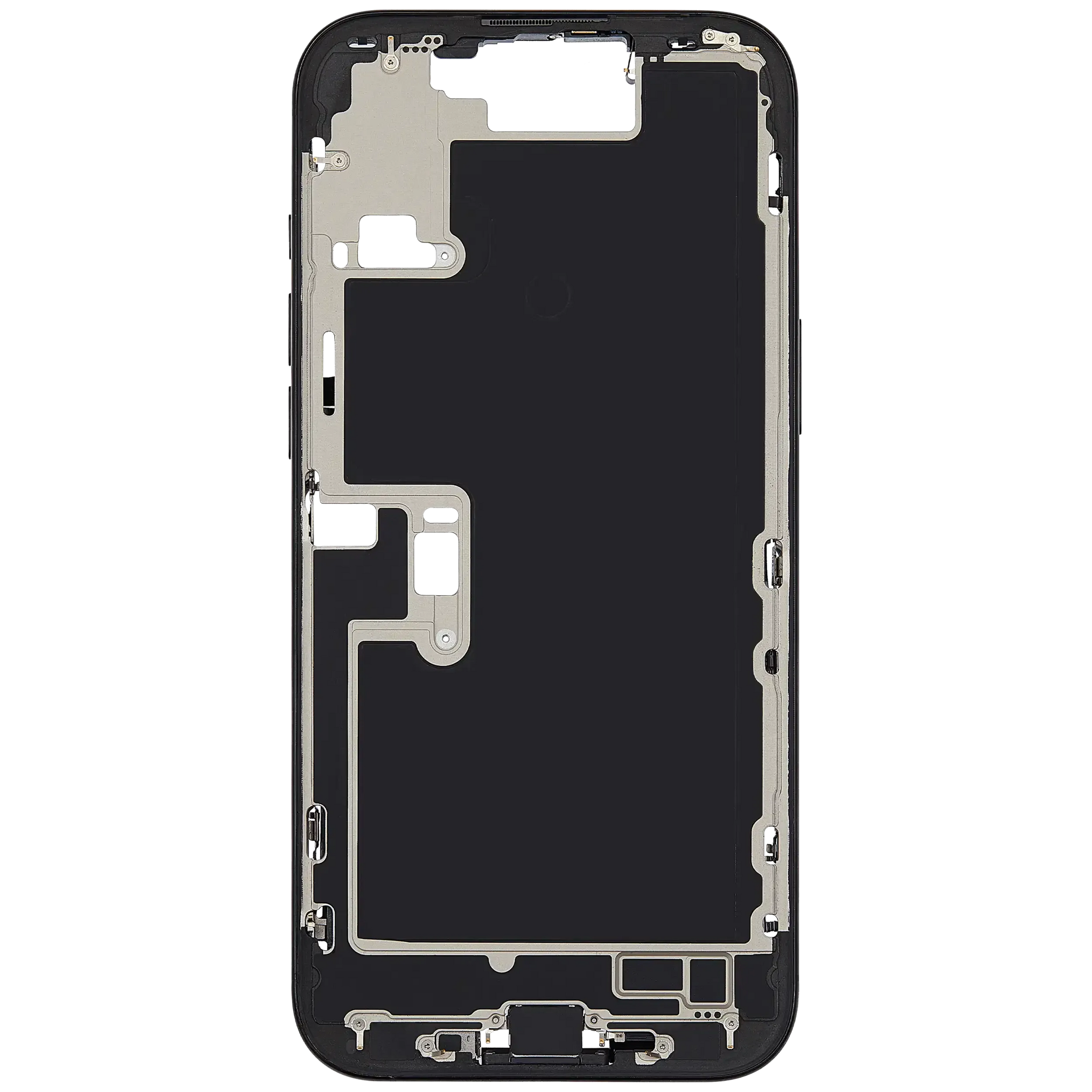 Mid-Frame Housing W/ Charging Port Flex & Small Parts For iPhone 16 Pro Max (US Version) (Pull) (Black Titanium)