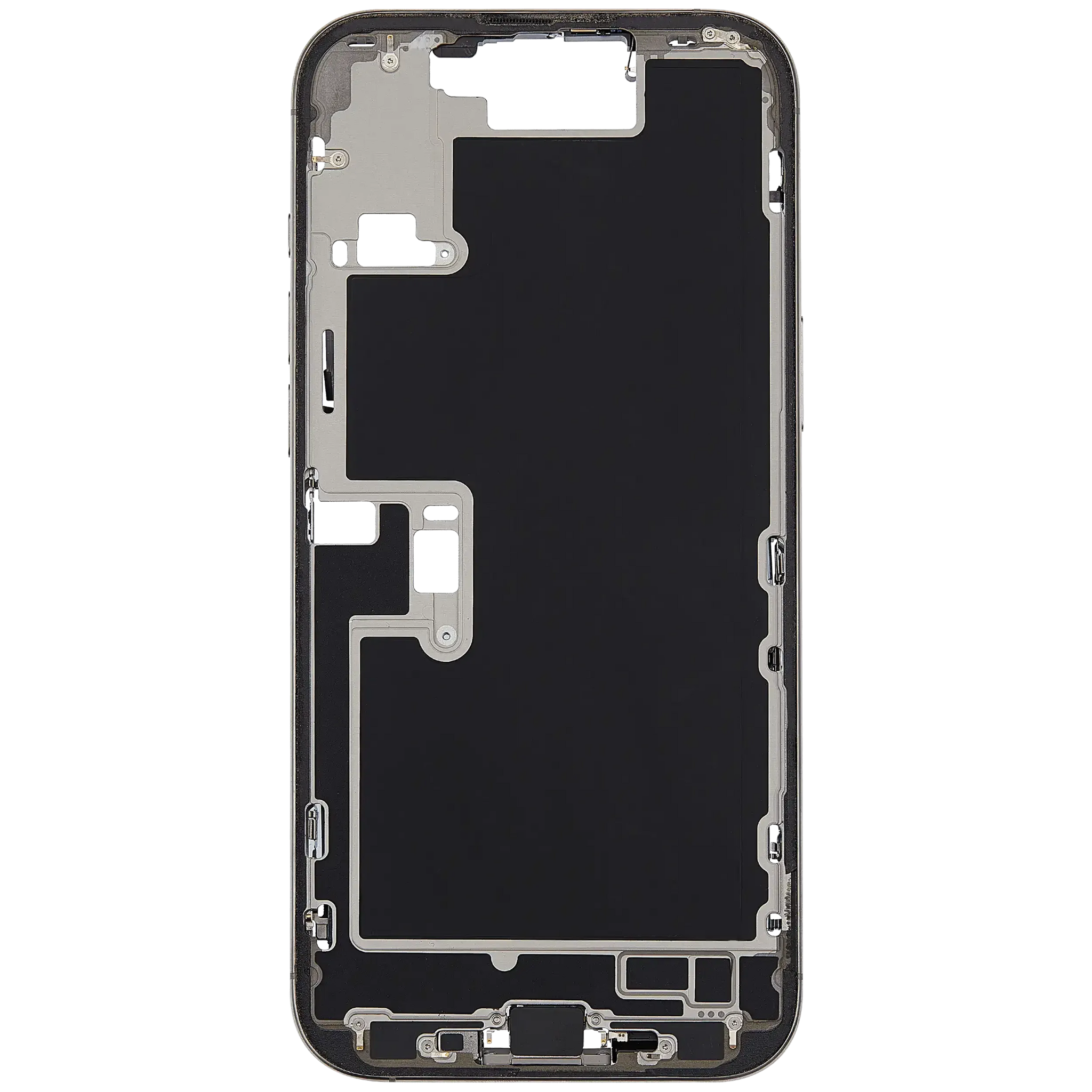 Mid-Frame Housing W/ Charging Port Flex & Small Parts For iPhone 16 Pro Max (US Version) (Pull) (Natural Titanium)