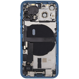 Back Housing W/ Charging Port Flex & Small Parts For iPhone 13 Mini (US Version) (Used OEM) (Pull) (Blue)