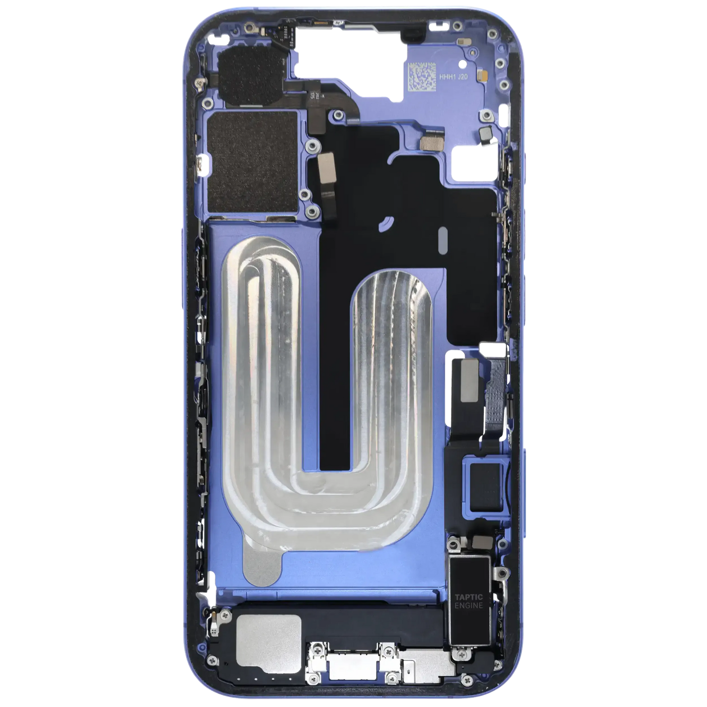 Mid-Frame Housing W/ Charging Port Flex & Small Parts For iPhone 16 (EU / Global Version) (Pull) (Ultramarine)