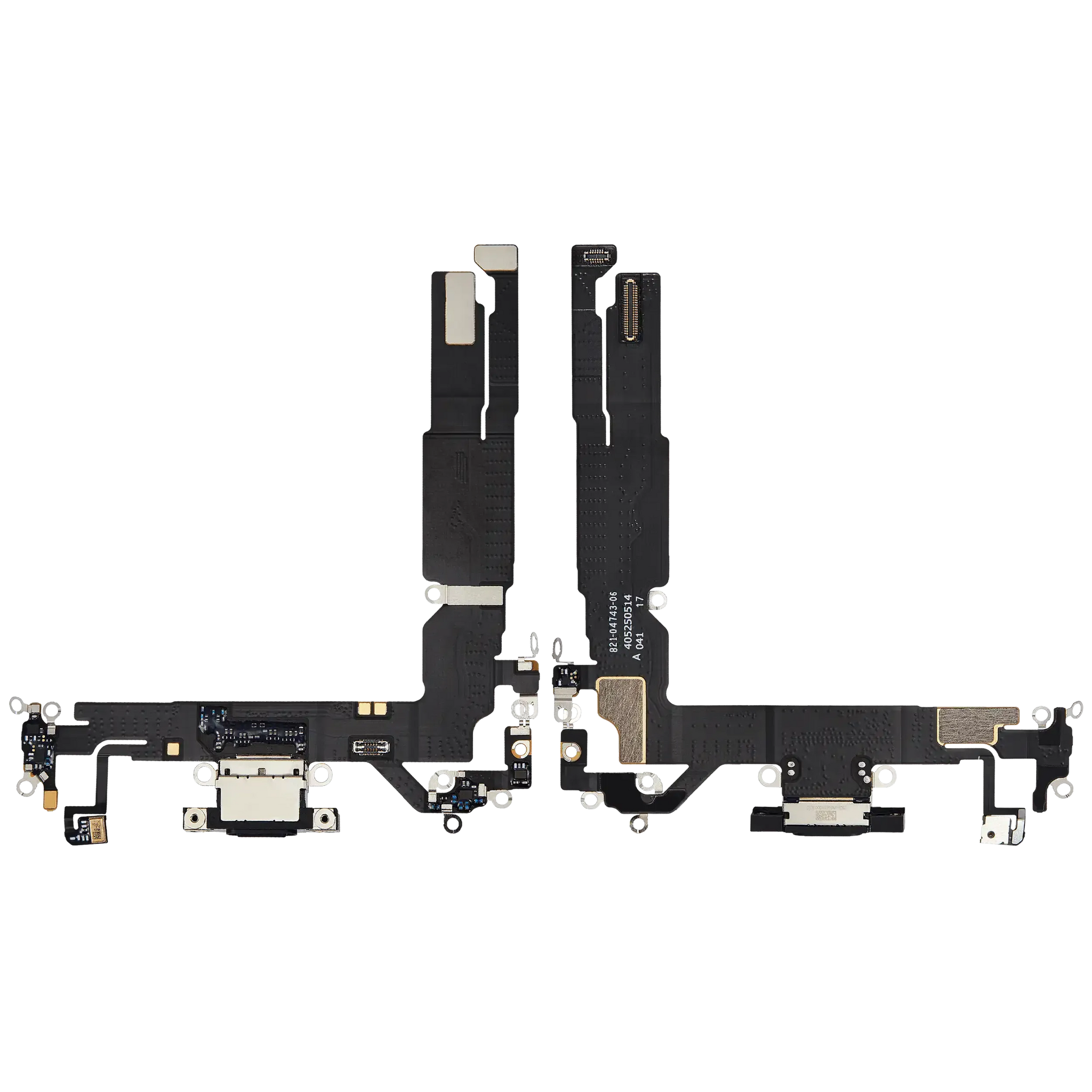 Charging Port Flex Cable For iPhone 16 (Pull) (Black)