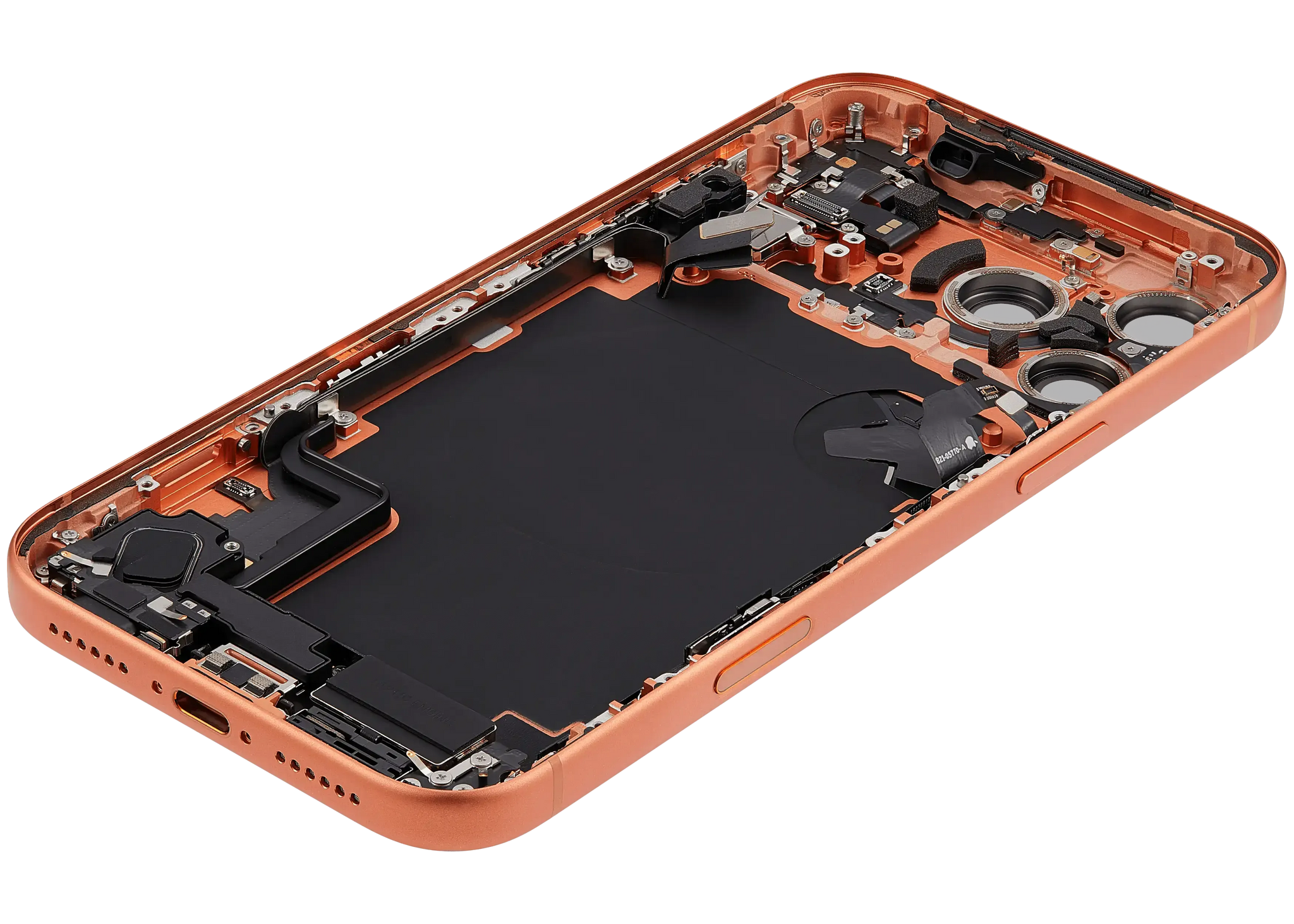 Back Housing W/ Charging Port Flex & Small Parts For iPhone 17 Pro Max (EU / Global Version) (Pull) (Cosmic Orange)