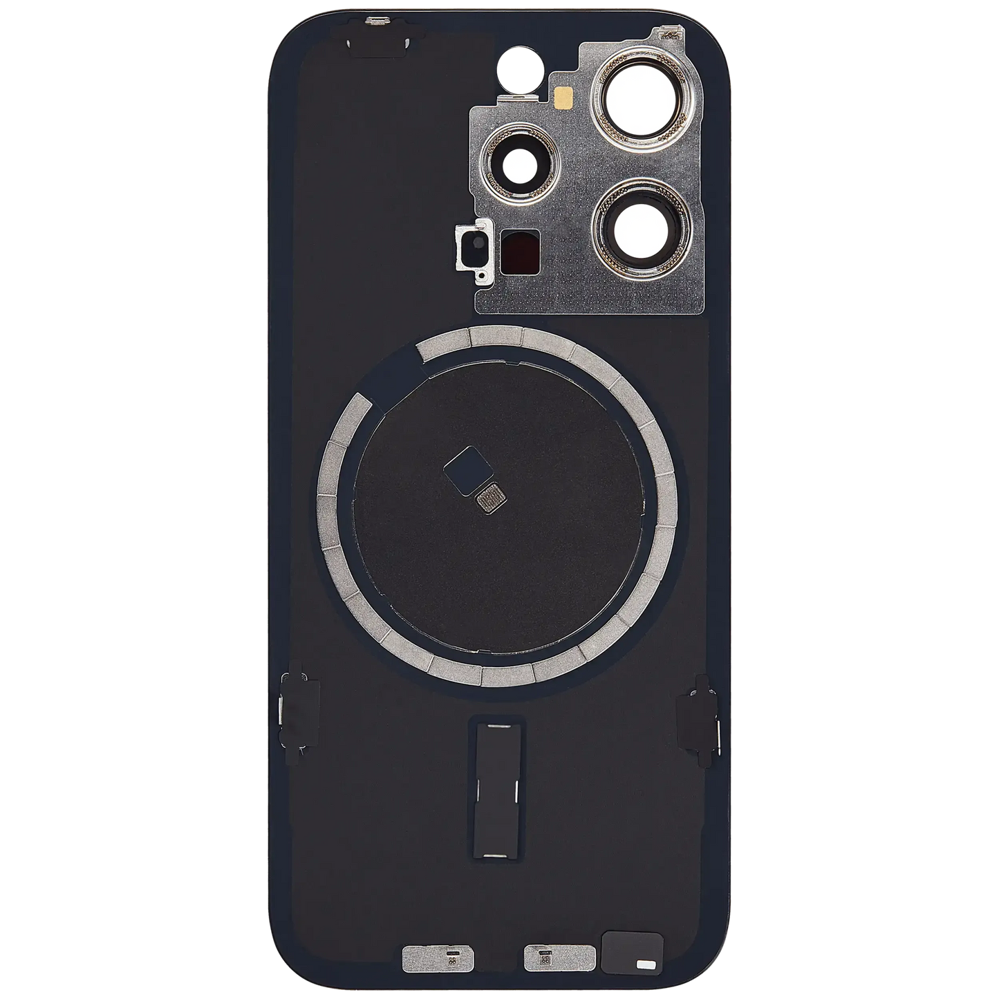 Back Glass w/ MagSafe Magnet For iPhone 15 Pro (Aftermarket) (Black Titanium) (No Logo)