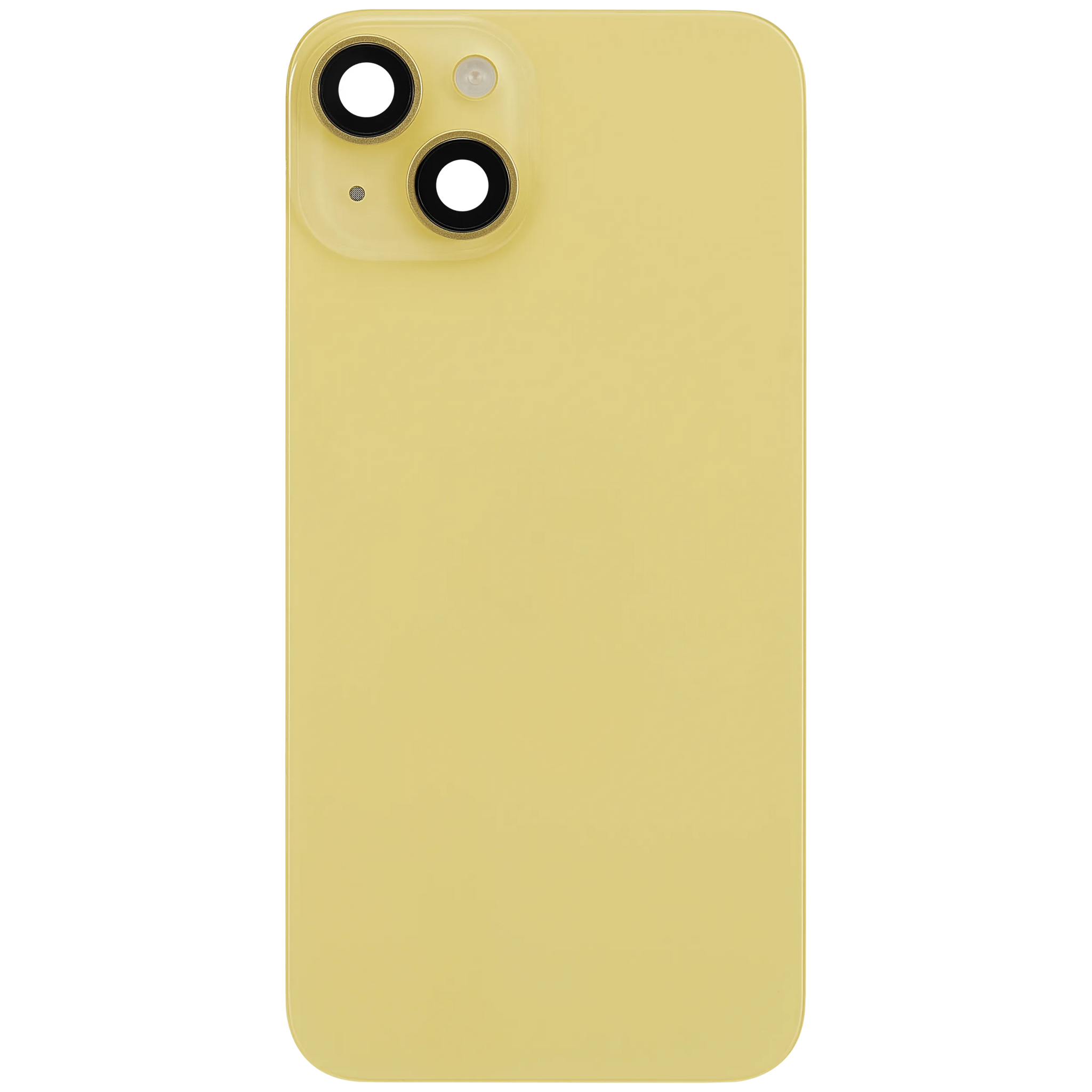 Back Glass w/ MagSafe Magnet & NFC & Flashlight Flex For iPhone 14 (Pull) (Yellow)
