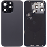 Back Glass w/ MagSafe Magnet & NFC & Flashlight Flex For iPhone 15 Pro Max (Pull) (Black Titanium)