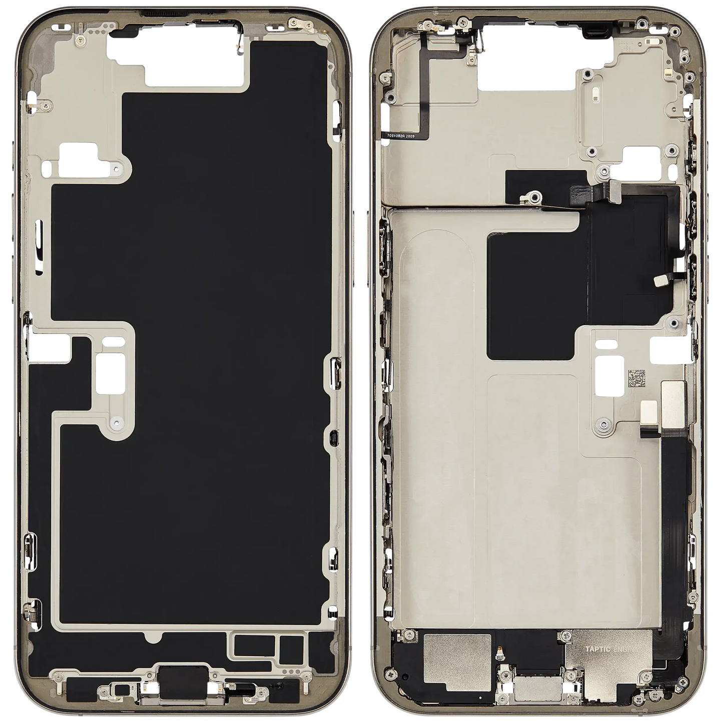 Mid-Frame Housing W/ Charging Port Flex & Small Parts For iPhone 16 Pro Max (EU / Global Version) (Pull) (Natural Titanium)
