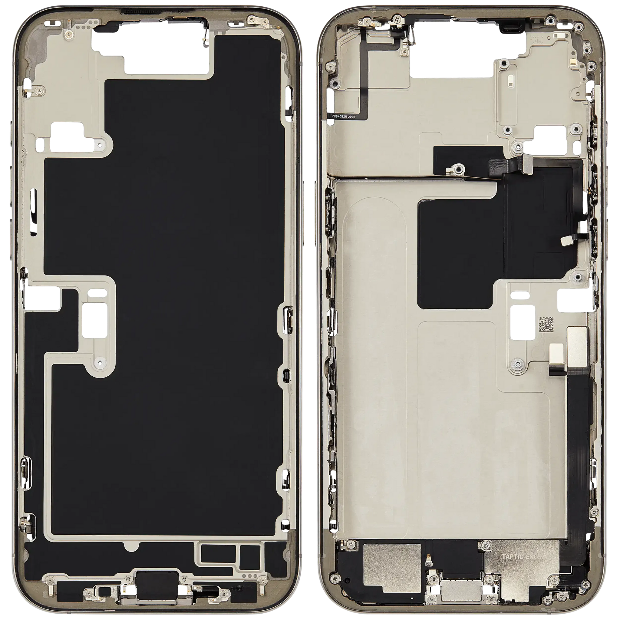 Mid-Frame Housing W/ Charging Port Flex & Small Parts For iPhone 16 Pro Max (EU / Global Version) (Pull) (Natural Titanium)