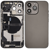 Back Housing W/ Charging Port Flex & Small Parts For iPhone 13 Pro (US Version) (Used OEM) (Pull) (Graphite)